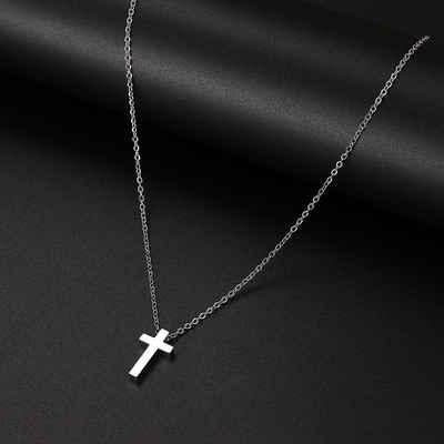 mini Kreuz Anhänger Christ Summer 925 Sterling Silber Halskette Collier Kette 