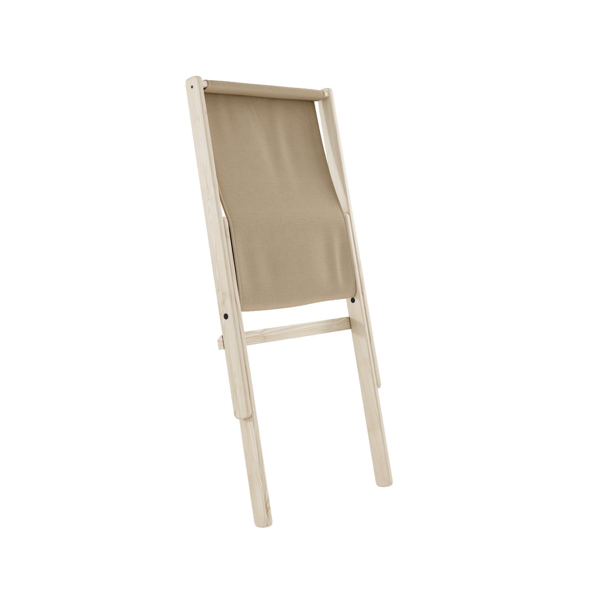 Karup Design Loungesessel BOOGIE Out™, Gartenstuhl, Outdoor, aus FSC®zertifiziertem Massivholz (1-St., (B/H/T ca: 65x75x88cm) Farbe Weiß, Grau oder Beige), inkl. Auflage, Schmutz- und Wasserabweisend, Made in Europe