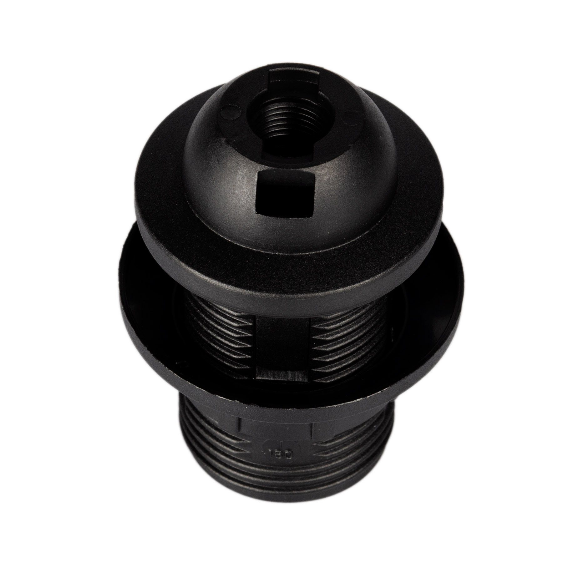 Aling Conel Lampenfassung E14 (PBT) Gewindefassung mit festem Lampenschirmkragen und Einbauring, (Set, 1-St)