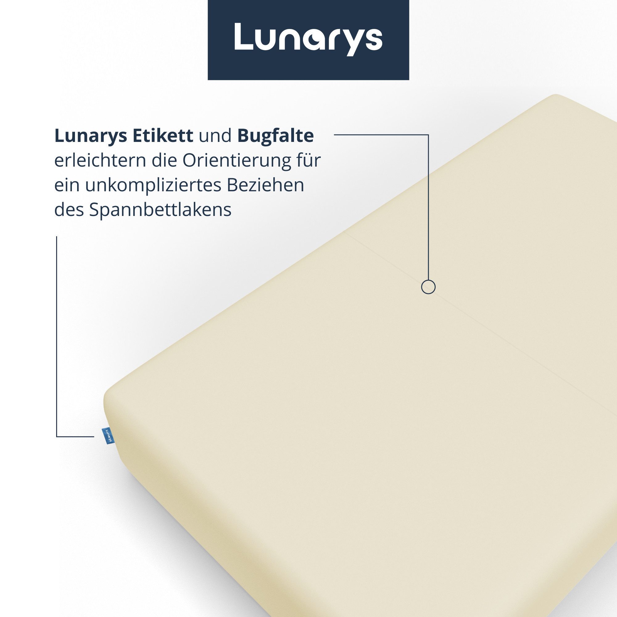 Lunarys Spannbettlaken SleepRoyal, Jersey-Elasthan, Gummizug: rundum, (1 Stück), 90x200 cm, 250 g/m², extrem hochwertig, Luxus Multi-Stretch Laken – Bild 5 von 5