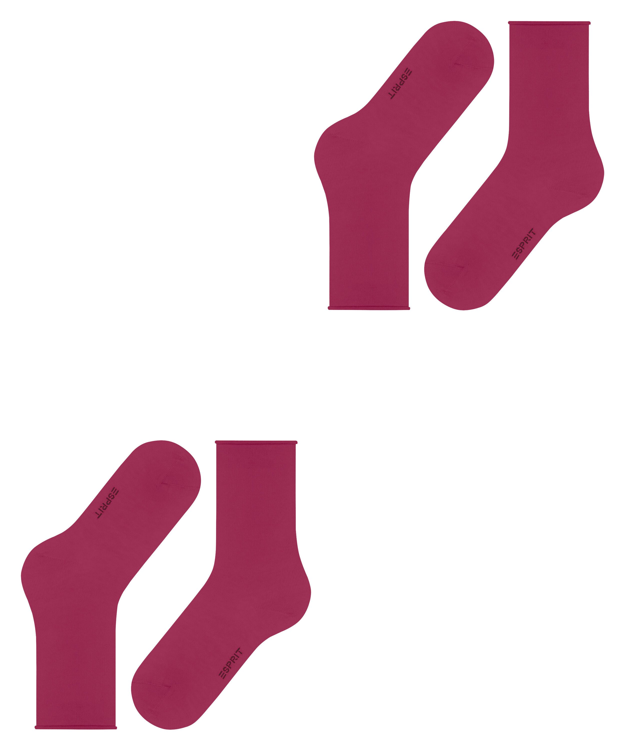 Esprit Socken Basic Pure 2-Pack (2-Paar) mit hohem Baumwollanteil