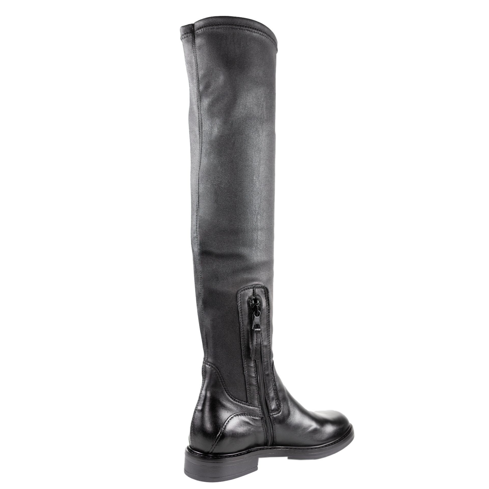 Overknee Damen Mjus Stiefel Schuhe Leder-/Textilkombination Stiefel Klassisch Elegant