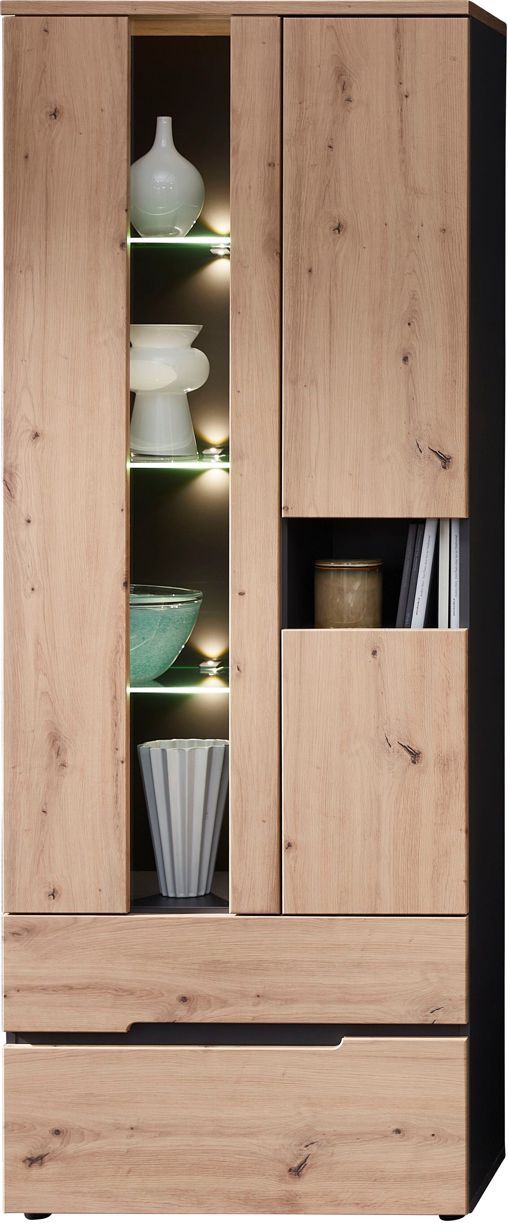 Innostyle Vitrine Memphis (1-St) Bicolour Eiche günstig online kaufen