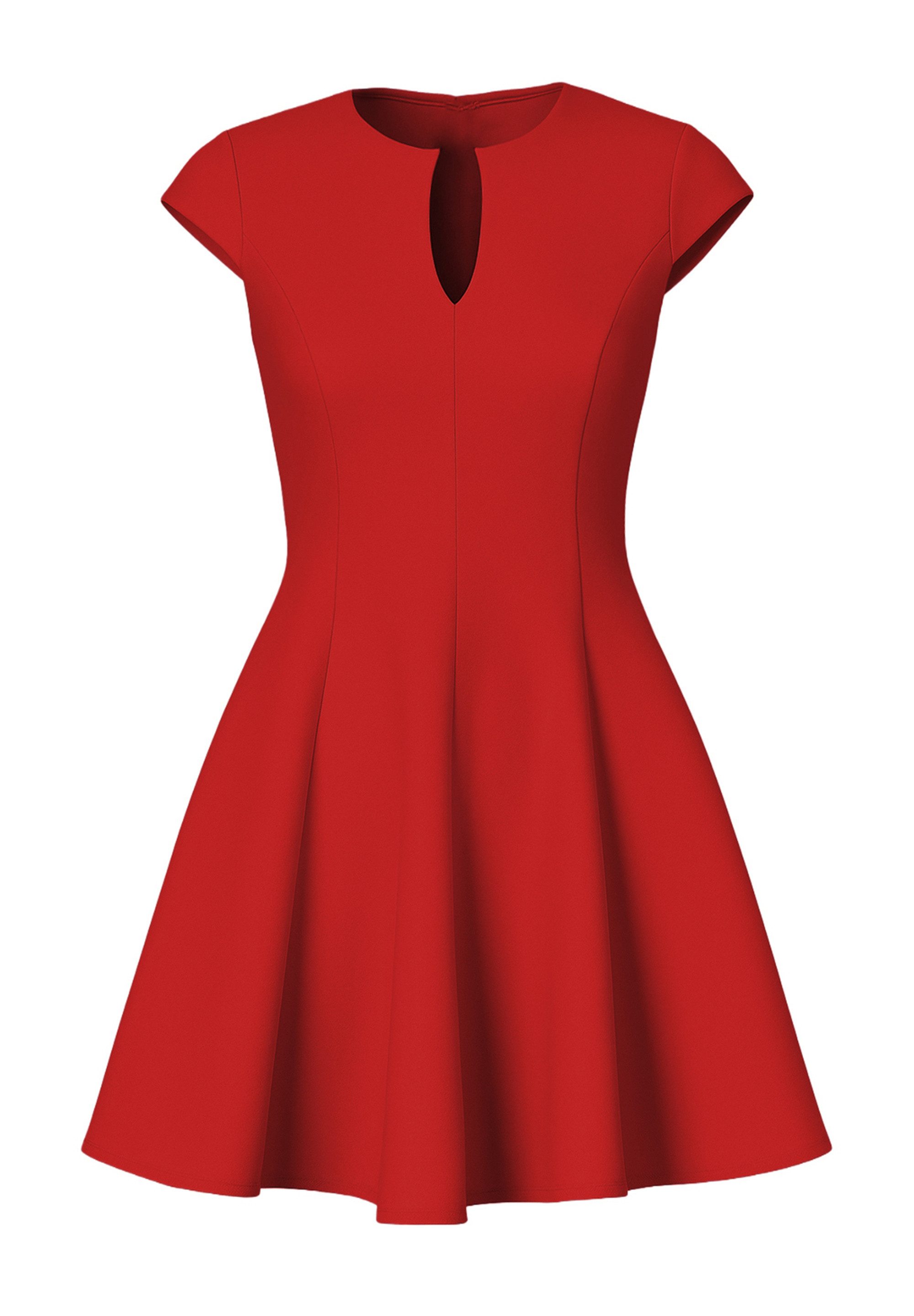 Goddiva Minikleid Cap Sleeve Plunging V Neckline Skater Mini Dress kurzes K günstig online kaufen