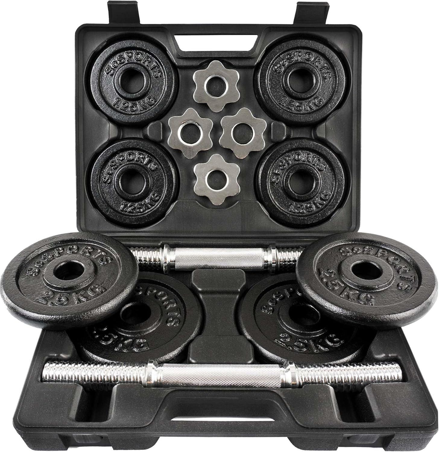 ScSPORTS® Kurzhantel Kurzhantel Set mit Koffer 15 - 20 kg