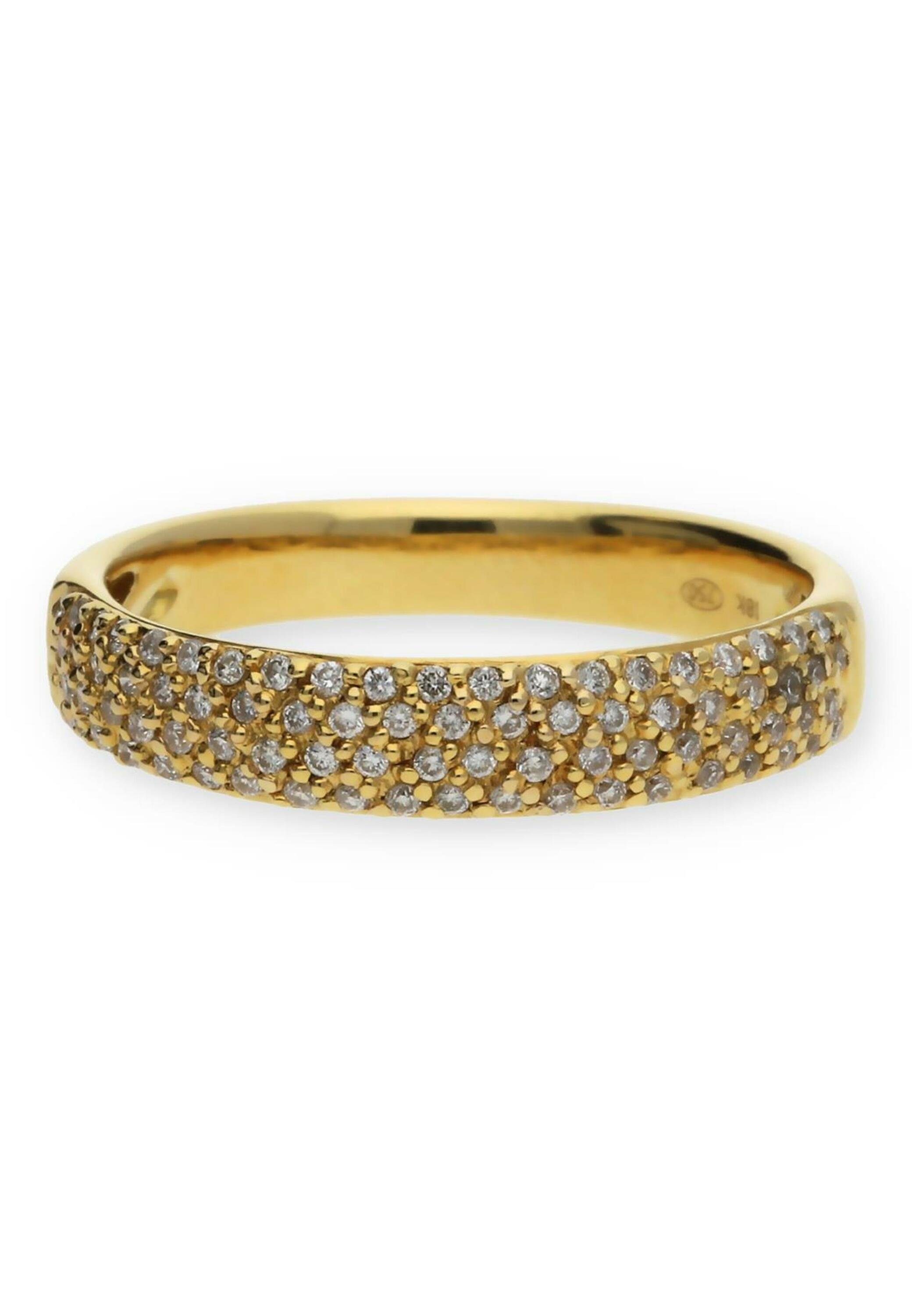 JuwelmaLux Diamantring Ring Gold Damen mit Diamant(en) (1-tlg), Gelbgold  750/000, inkl. Schmuckschachtel