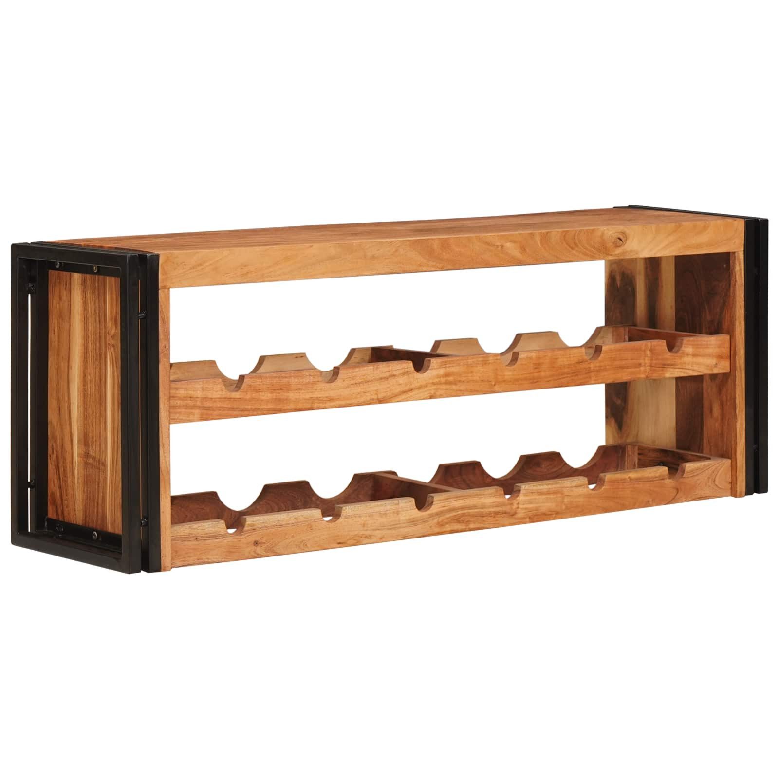vidaXL Weinregal Weinregal Braun 120 x 45 x 33 cm Massivholz, 1-tlg.
