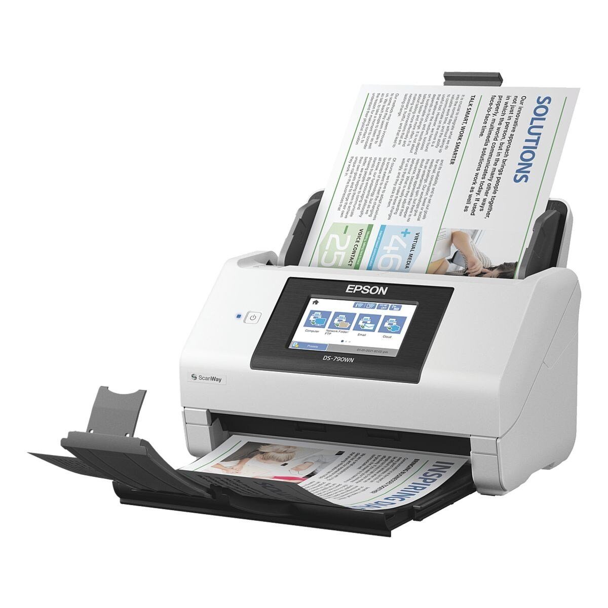 Epson WorkForce DS-790WN Scanner, (45 Seiten/Min. / 90 Bilder/Min., WLAN / LAN)