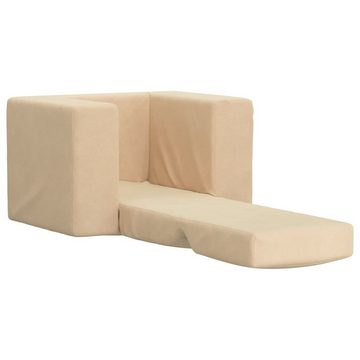 furnicato Kindersofa Creme Weich Plüsch