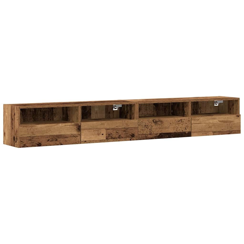 vidaXL TV-Wand TV-Wandschrank 2 stk. Altholz Holzwerkstoff, (2-St)