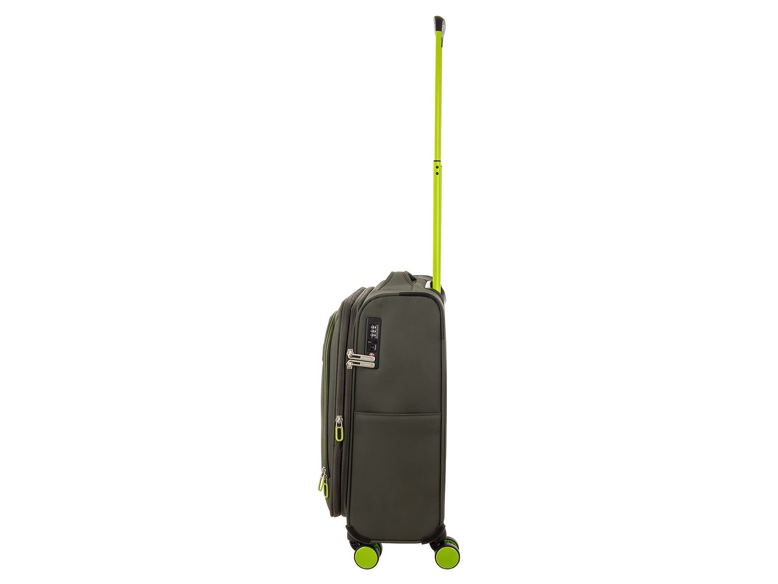 Franky Weichgepäck-Trolley Koffer Gr. S Reisegepäck T27-B Spinner 55er mit Dehnfalte, 4 Doppellenkrollen Rollen, Dehnfalte TSA Schloss