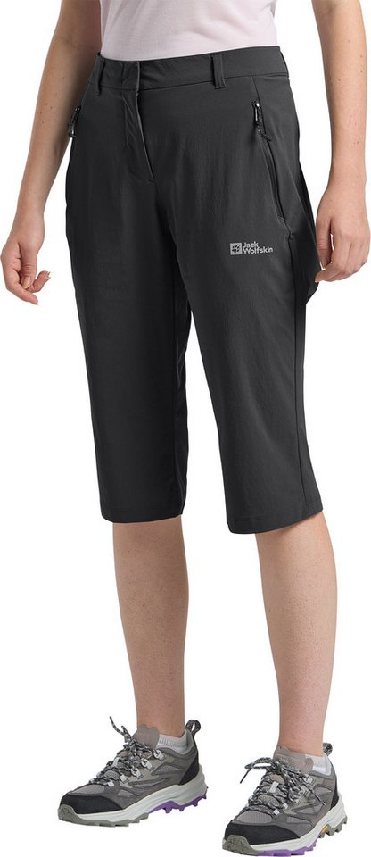 Jack Wolfskin 3/4-Hose HIKEOUT mit 2 Hüfttaschen, atmungsaktiv, schnell trocknend, wasserabweisend