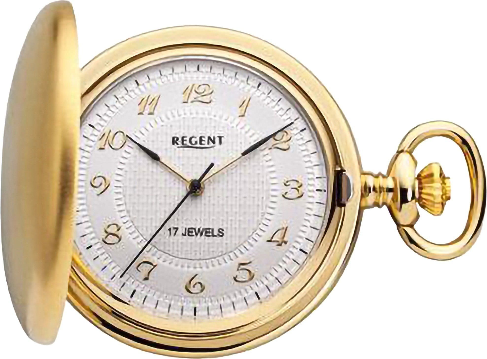 Regent Taschenuhr Regent Herren Taschenuhr Analog Gehäuse, (Analoguhr), Herren Taschenuhr rund, extra groß (ca. 44mm), Metall, Elegant
