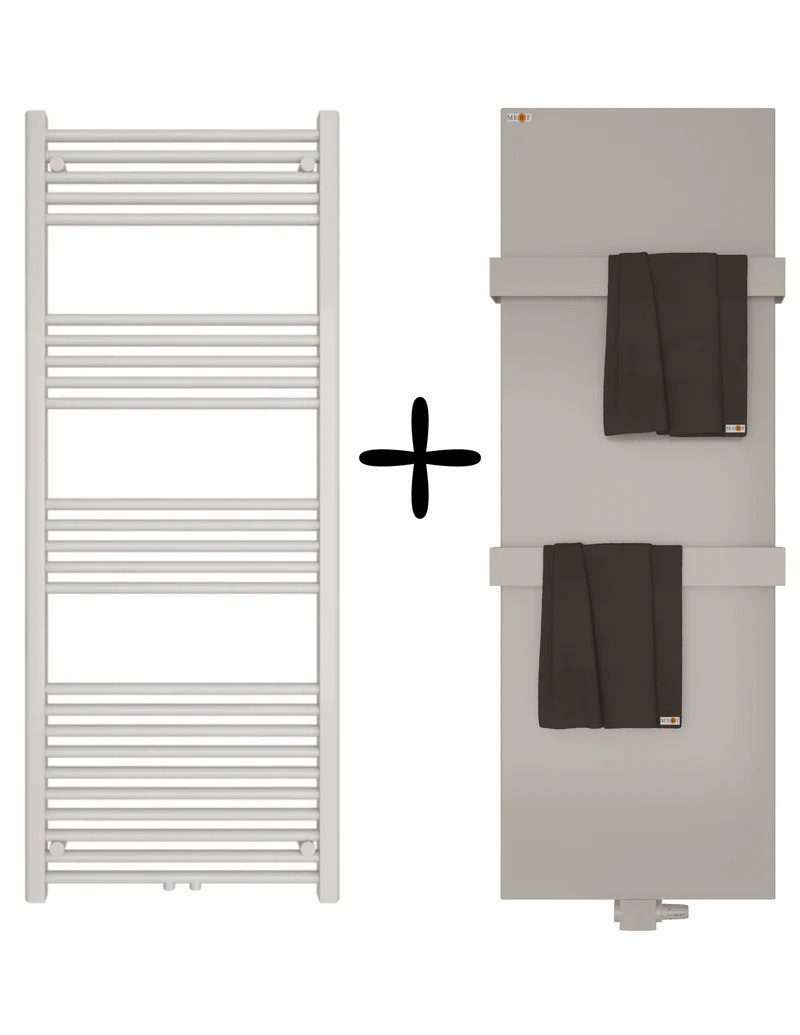 Badheizkörper Design ABDECKUNG+Badheizkörper mit Mittelanschluss + inklusive Samiset