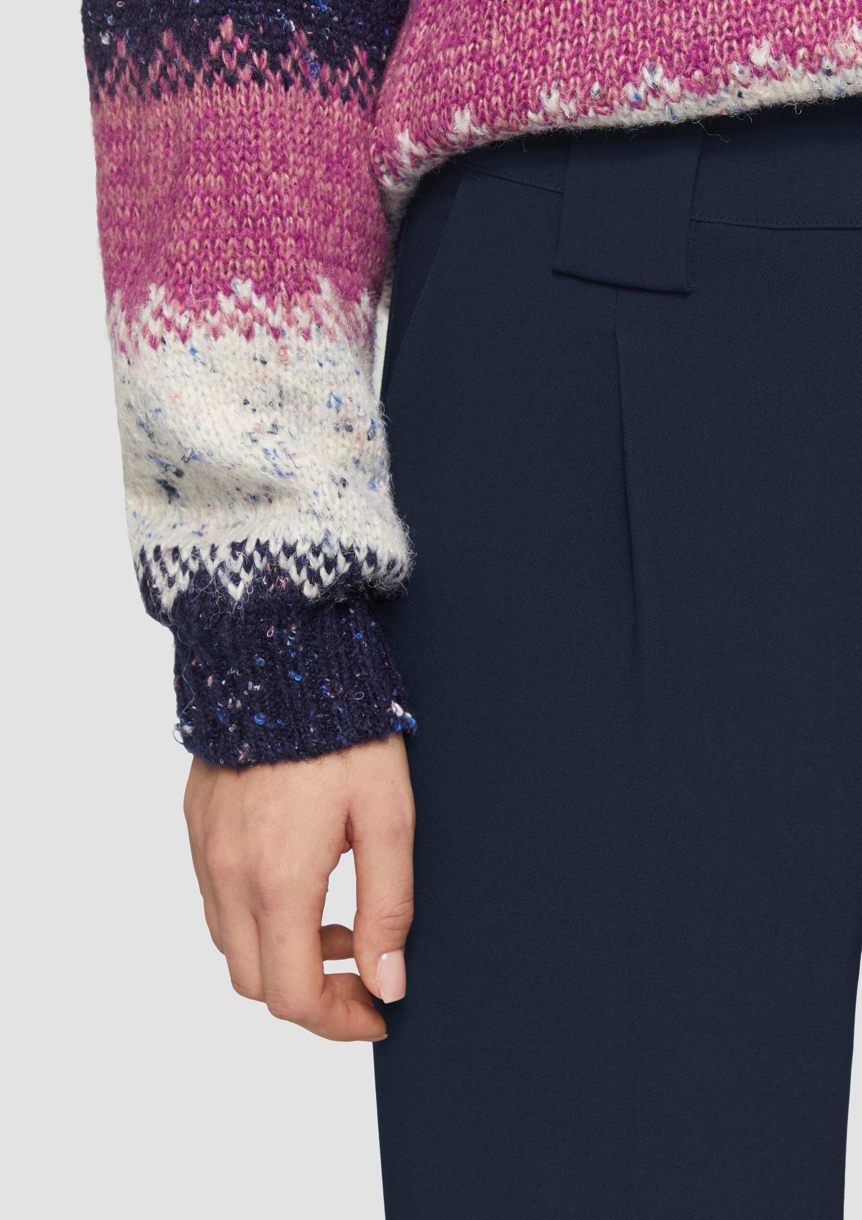 QS Stoffhose Wide-Leg-Hose mit Bundfalte günstig online kaufen