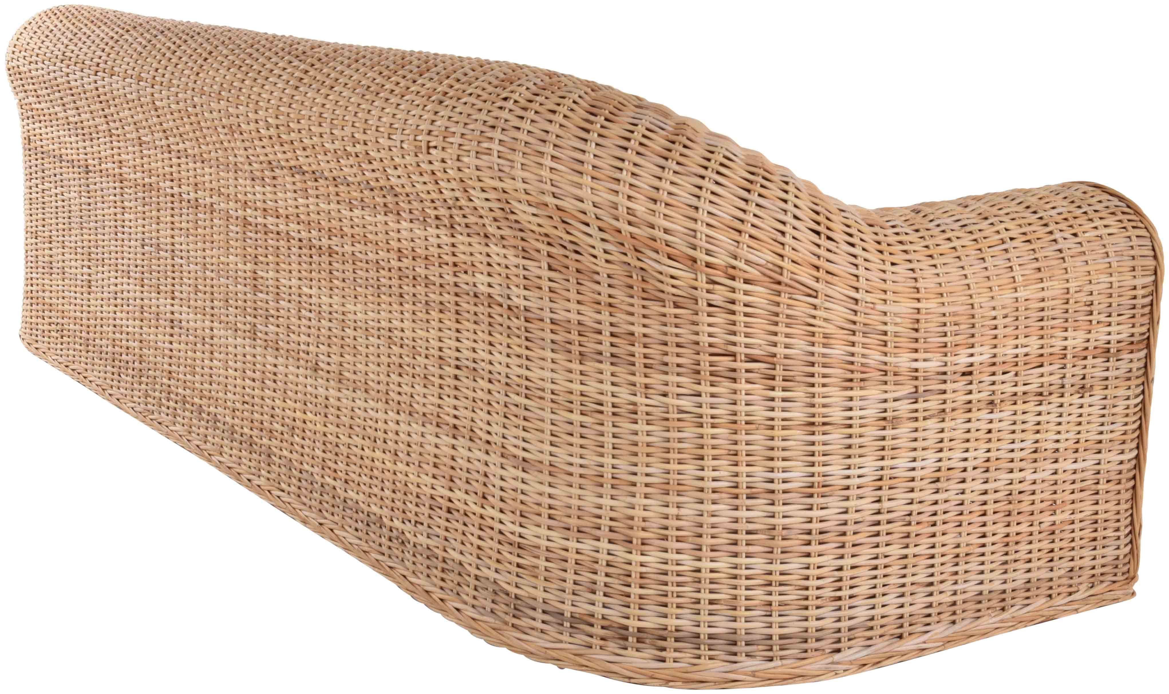 aus Home Krines Rattansofa Hell Couch 4-Sitzer, Rattan Wohnzimmer Loungesofa Sofa echtem Natur Holzrahmen Stabiler Lounge