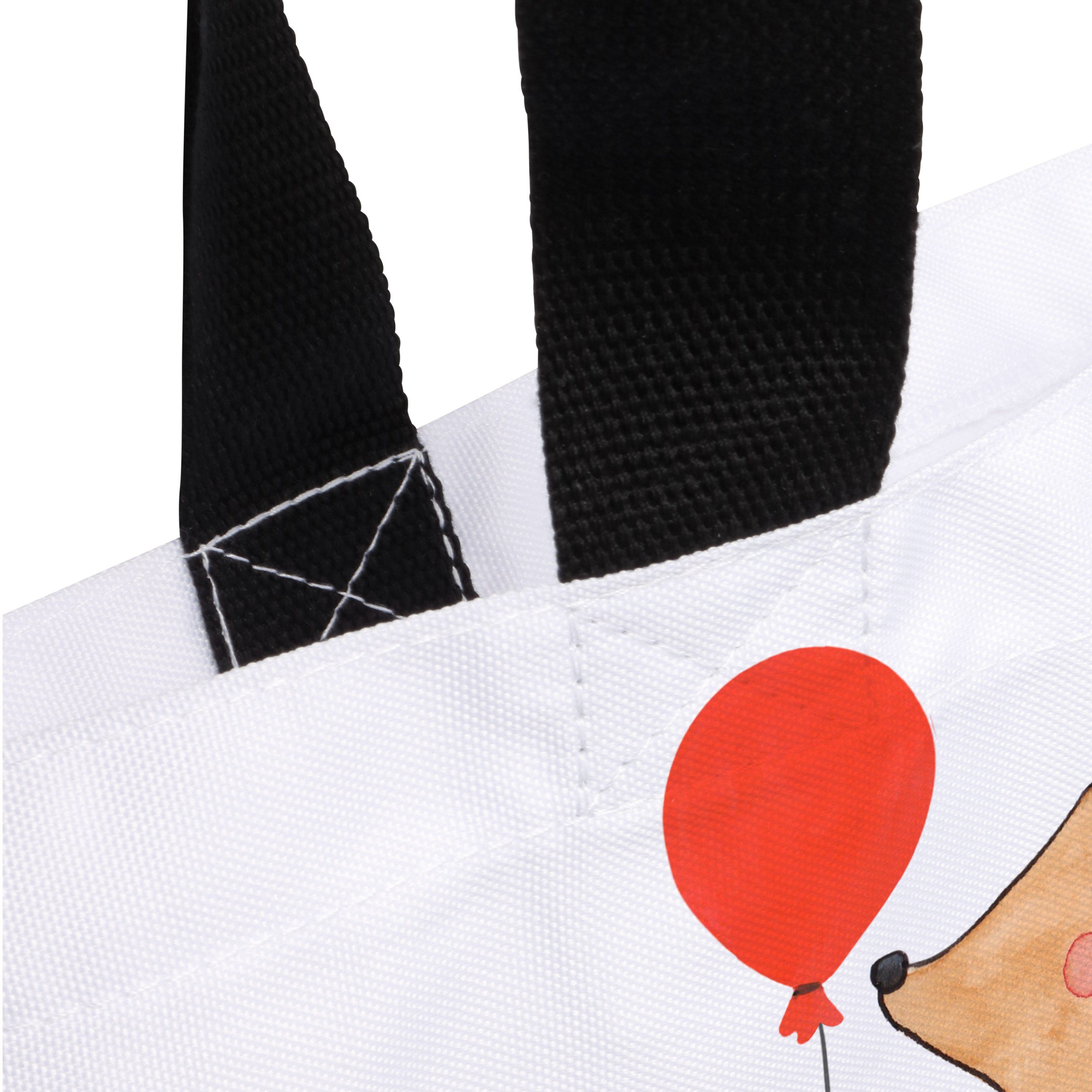 Panda mit Mr. Tiere, Luftballon - (1-tlg) Igel & Geschenk, - Shopper Geburts Mrs. Einkaufsbeutel, Weiß