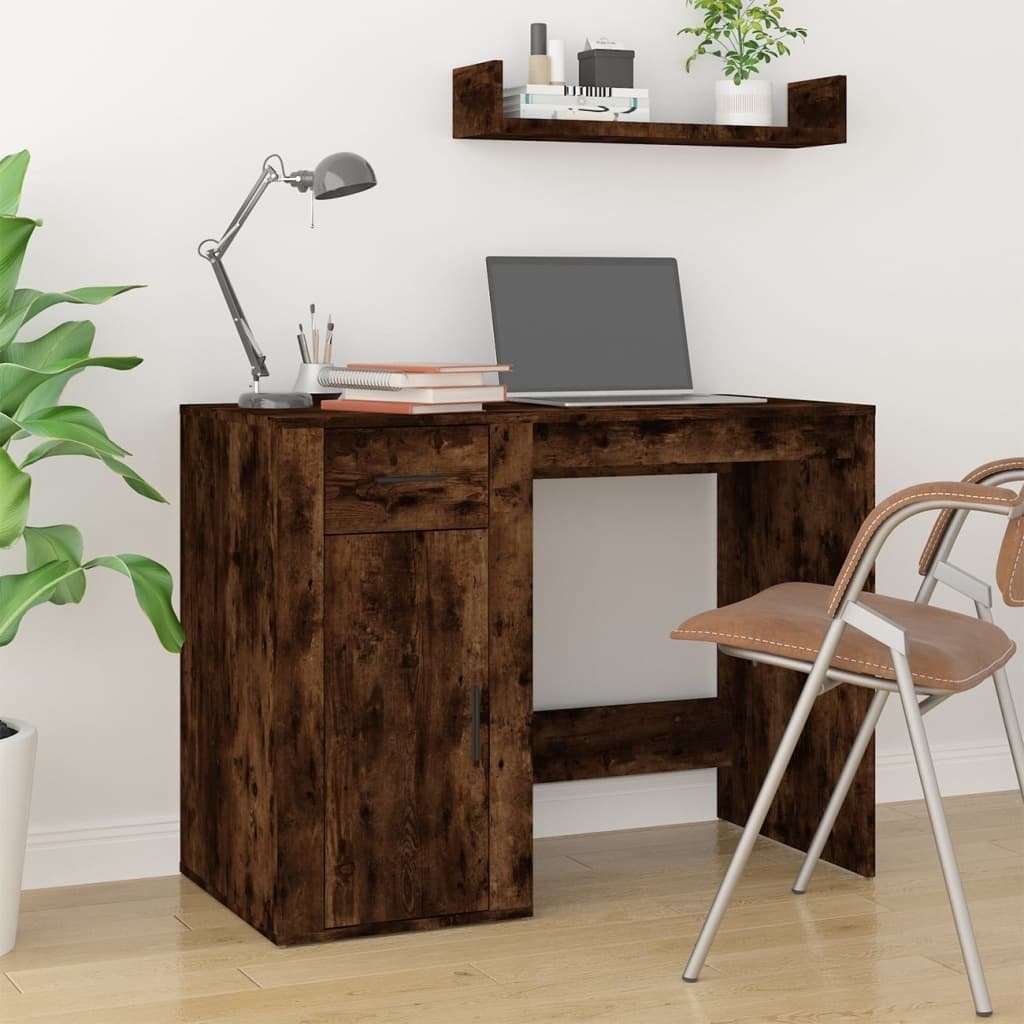 furnicato Schreibtisch Räuchereiche 100x49x75 cm Holzwerkstoff | Schreibtische