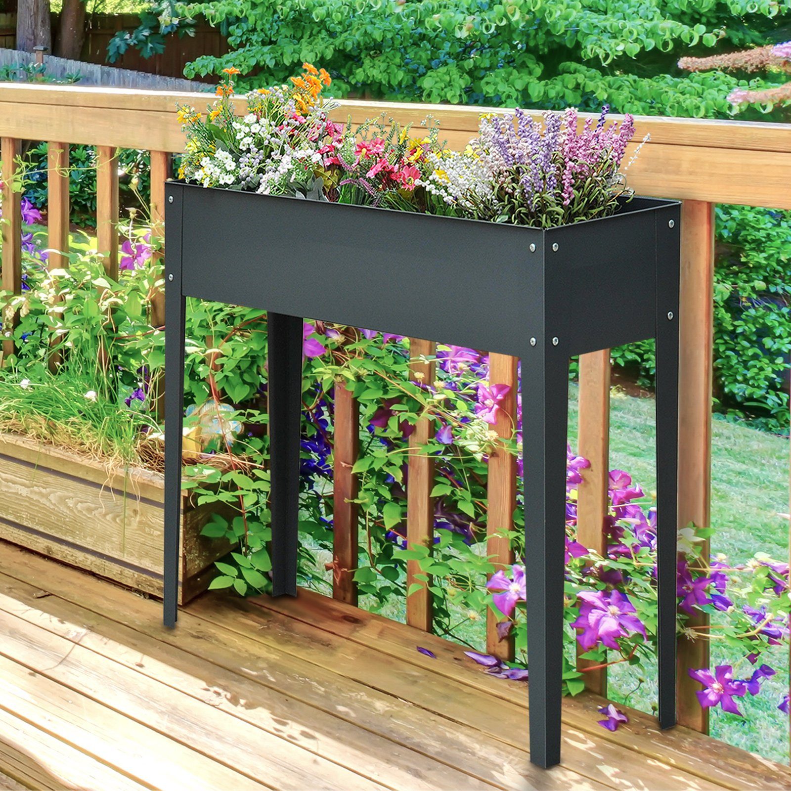 Outsunny Hochbeet Blumenkasten mit 3 Abflusslöchern günstig online kaufen