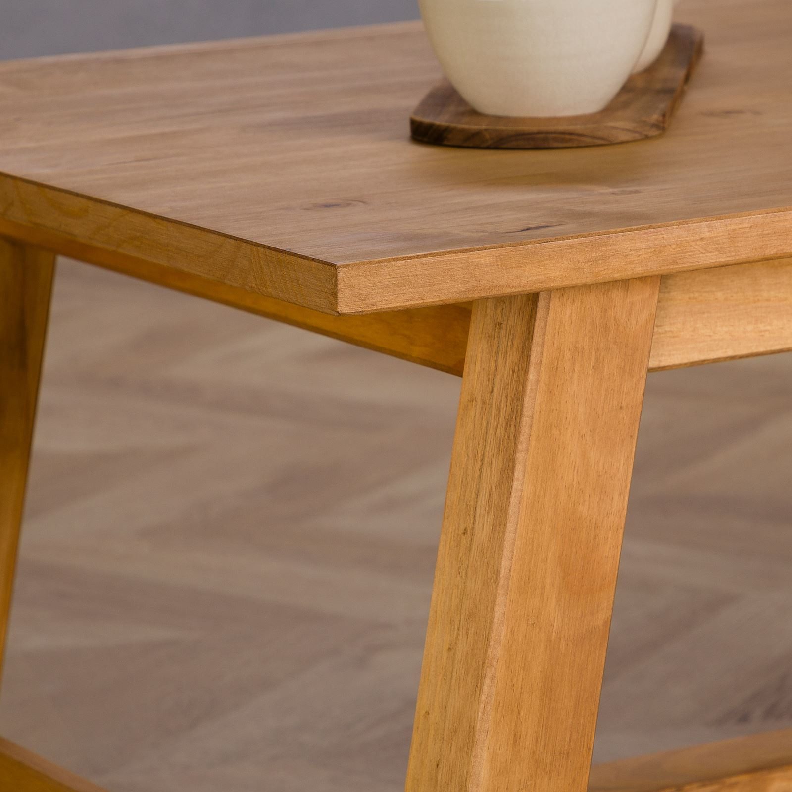 IDIMEX Couchtisch LUZERNA, Wohnzimmertisch 45x60 cm aus Massivholz, moderer Sofatisch gebeizt