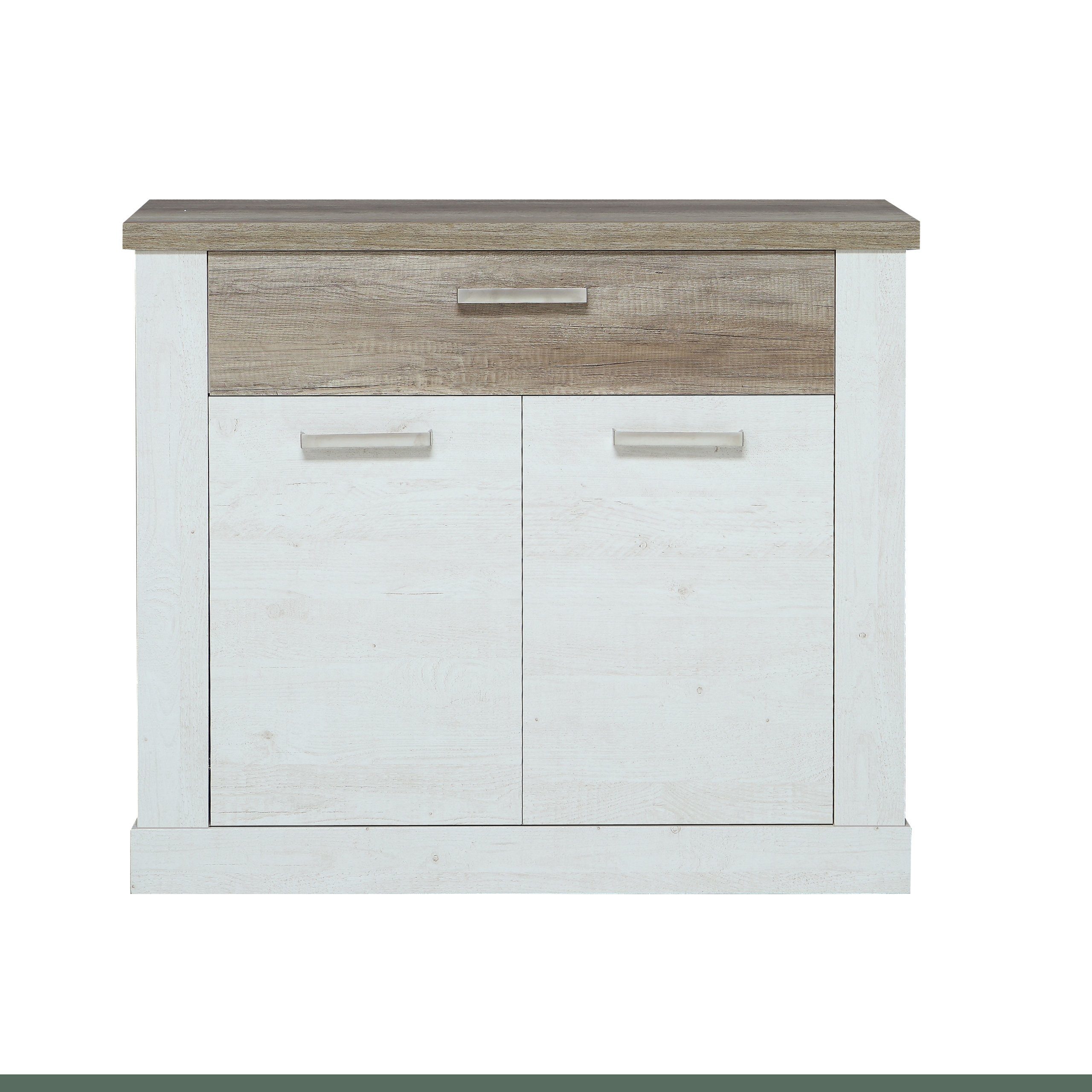 Newroom Sideboard Coby, Sideboard Pinie Weiß Modern Kommode Highboard Wohnz günstig online kaufen