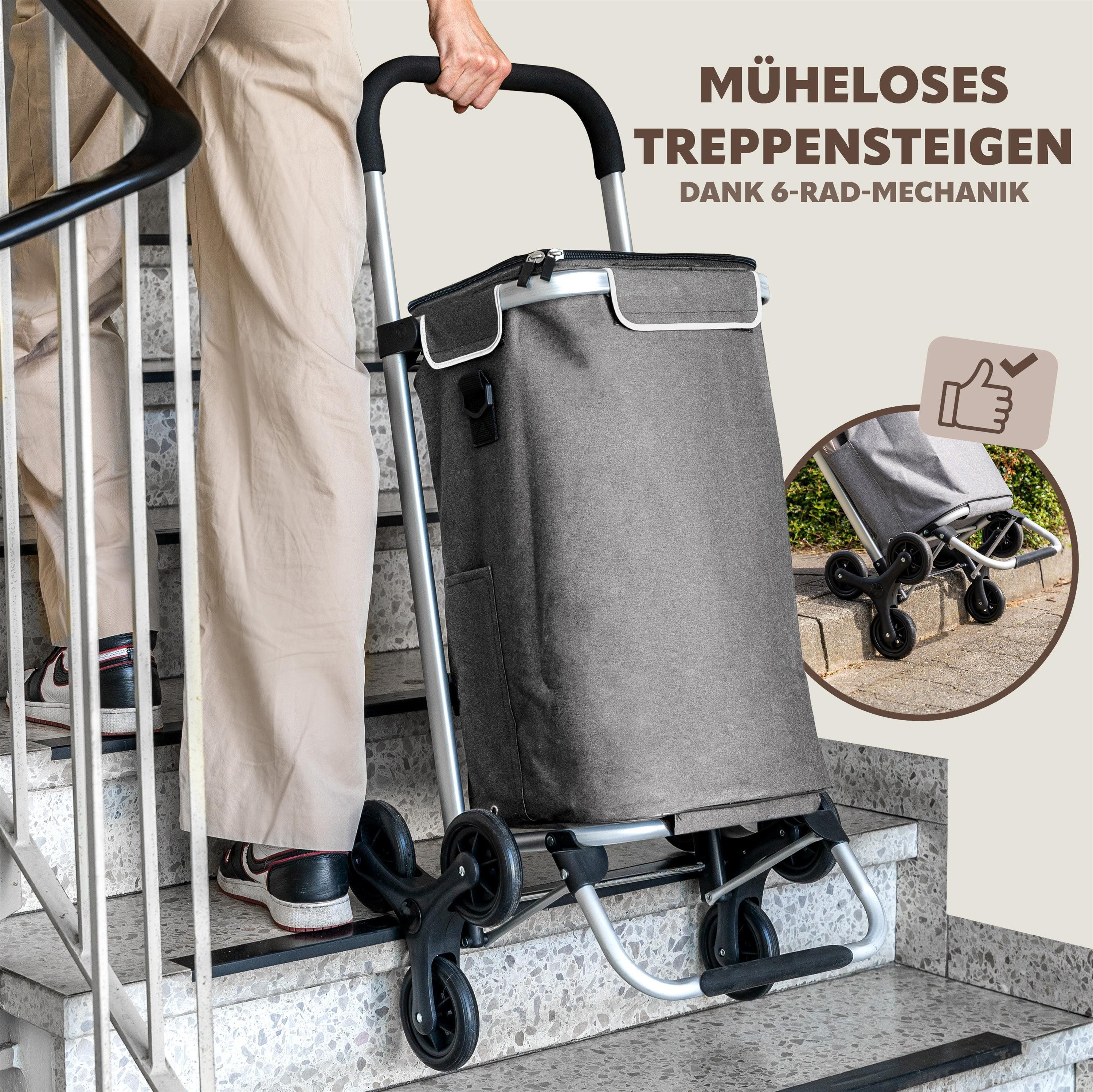bremermann Einkaufstrolley Einkaufstrolley DREBBER - 45 L Kapazität, grau, 45 l