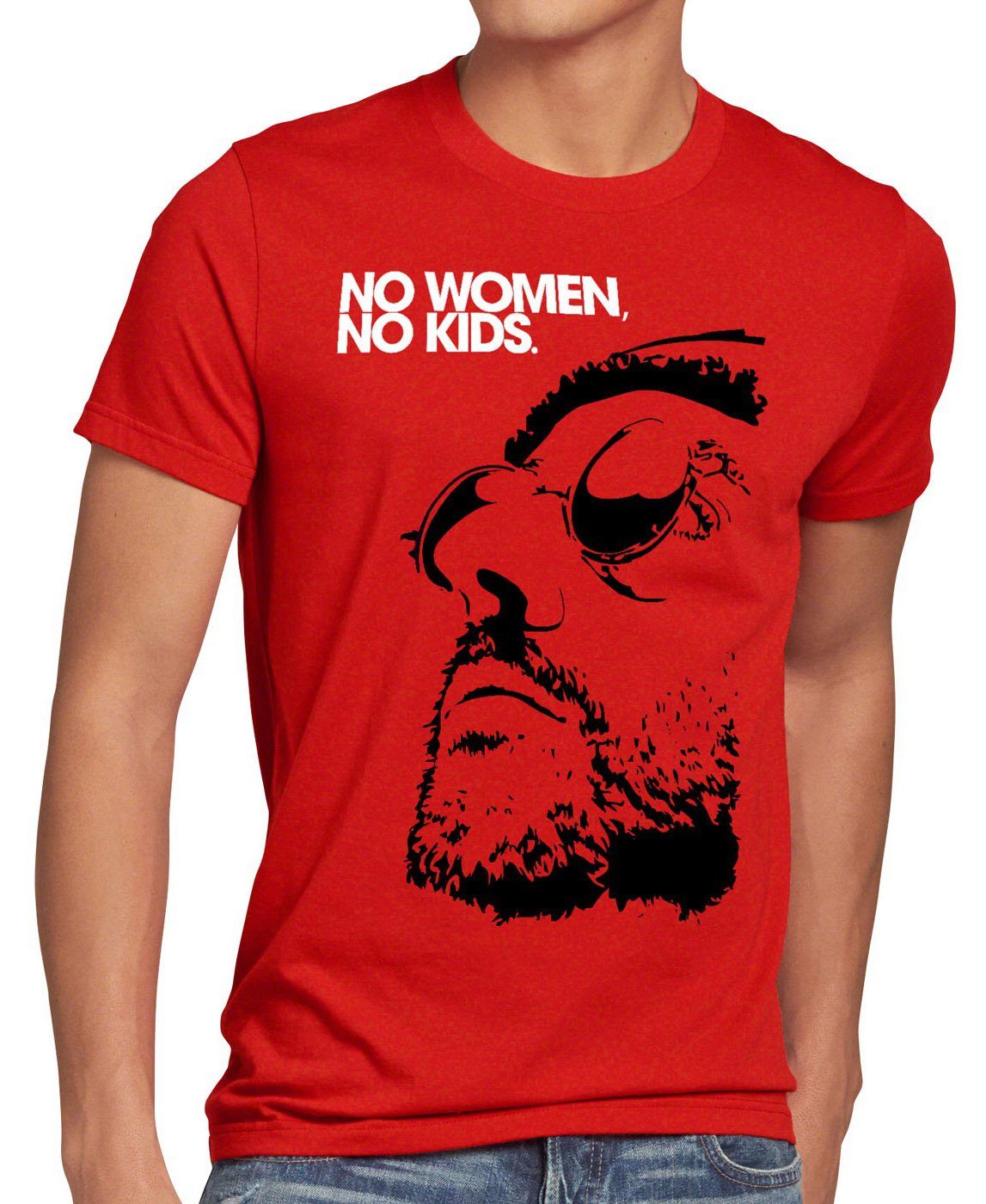 style3 Print-Shirt Herren T-Shirt No Women, No Kids leon der profi reno jean killer mafia mathilda rot