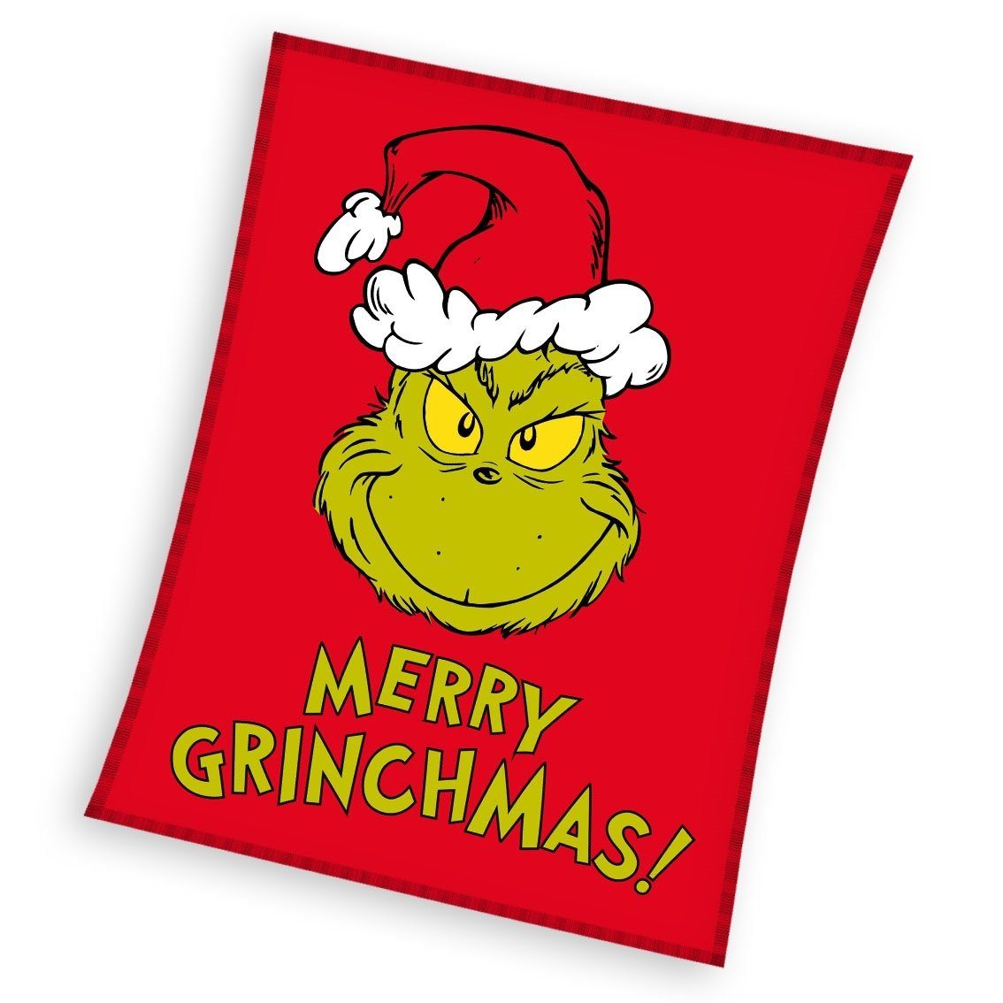Kinderdecke The Grinch Fleecedecke Kuscheldecke 130 x 170 cm, The Grinch