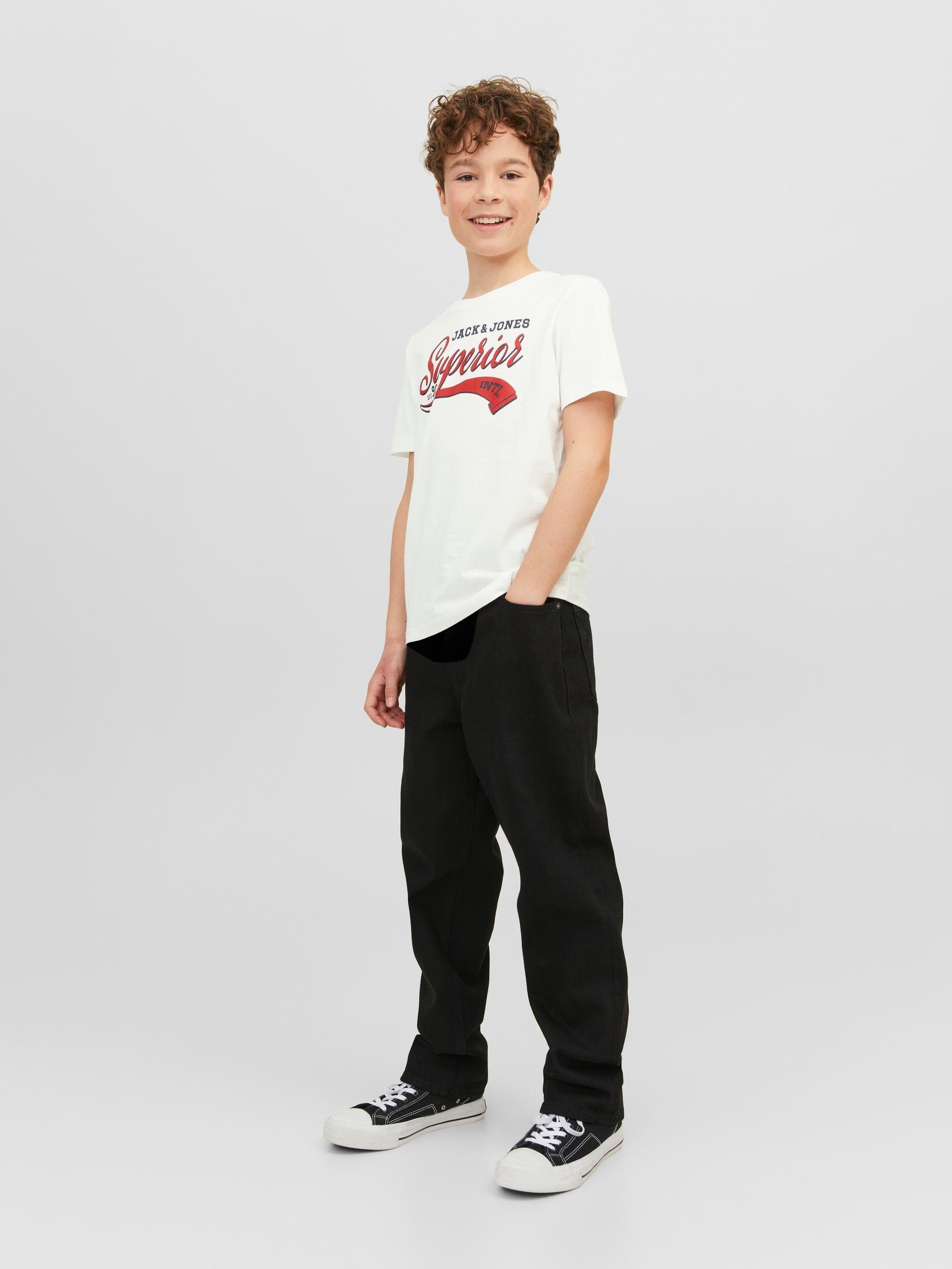 AW23 COL Rundhalsshirt NECK Junior Jones SS & TEE 2 Jack JJELOGO Cloud NOOS Dancer JNR