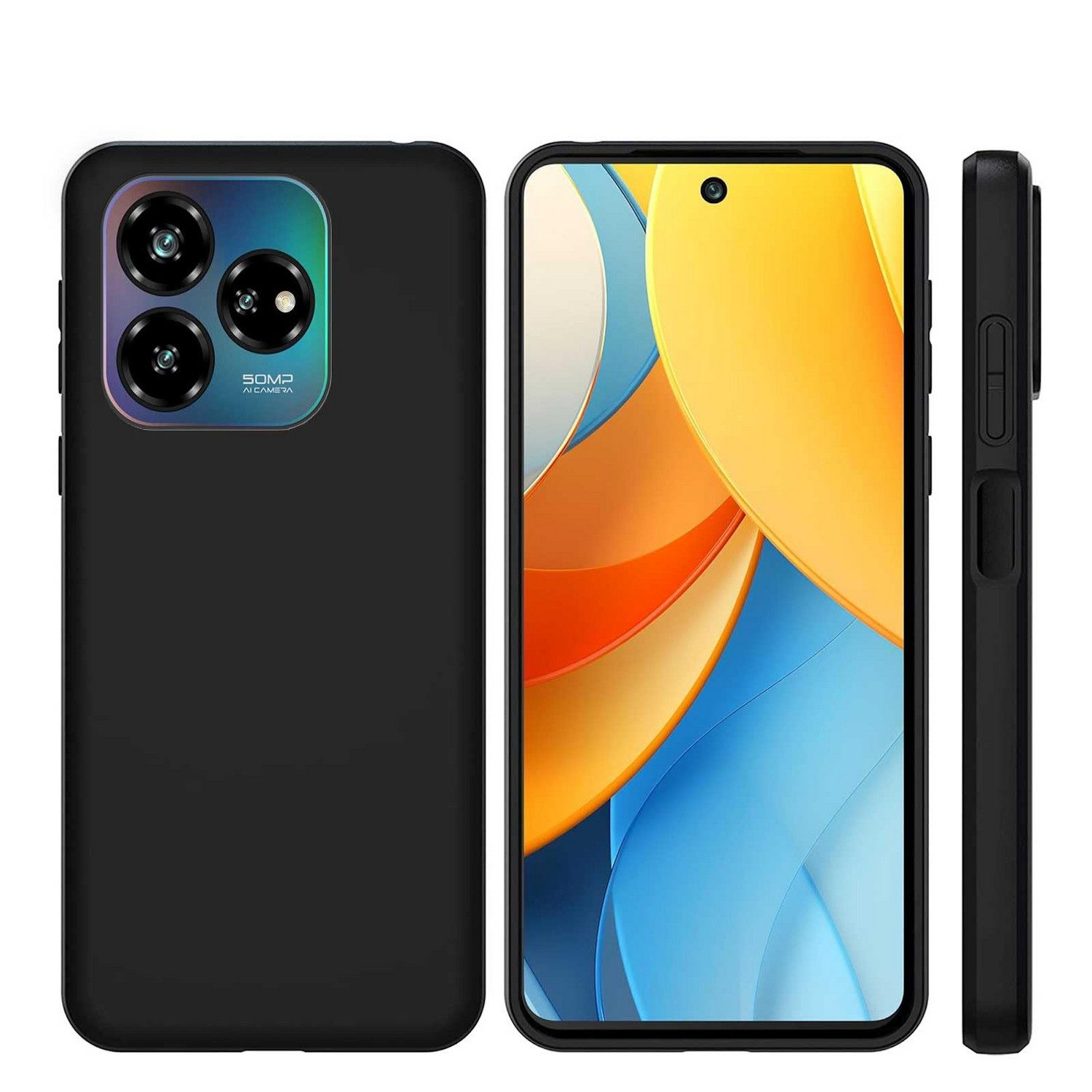 Handyhülle Für ZTE Blade V60 Vita / Axon 60 Lite Silikon TPU Schutz Hülle Schwarz
