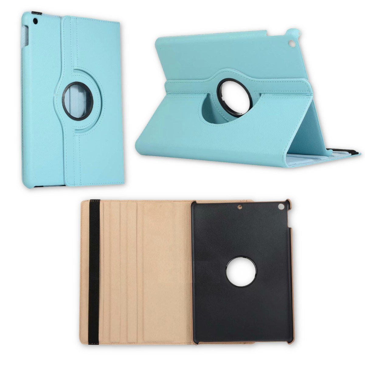 Tablet-Hülle Aufstellbare 360 Grad Rotation Kunst-Leder Tasche für Apple iPad 10.2 Zoll 2019 / 2020 7. / 8. Generation Etuis Hülle Cover Schutz Case Zubehör