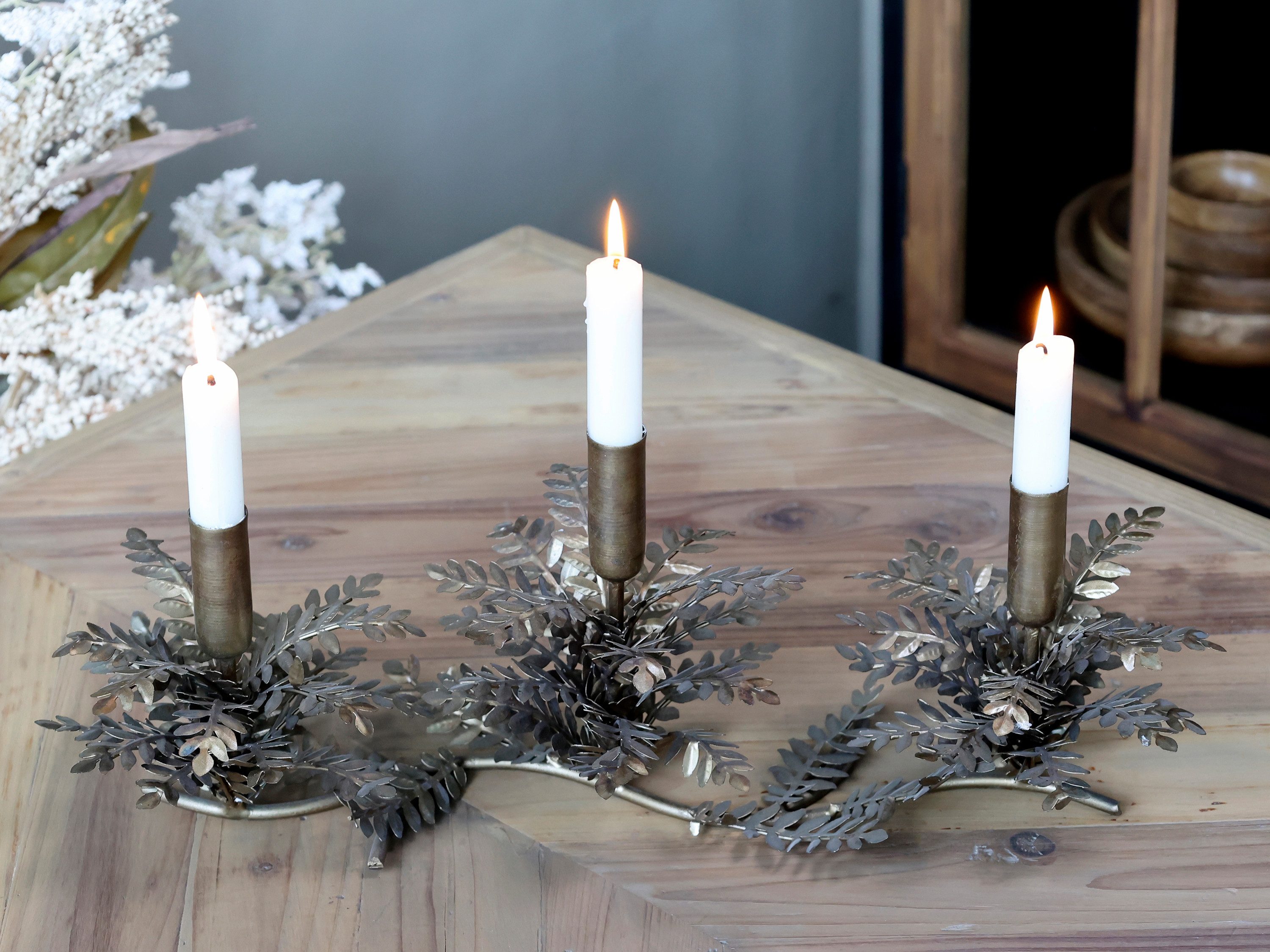 Chic Antique Kerzenhalter Chic Antique Kerzenständer Kerzenhalter mit 3 Halter 47cm 71101213