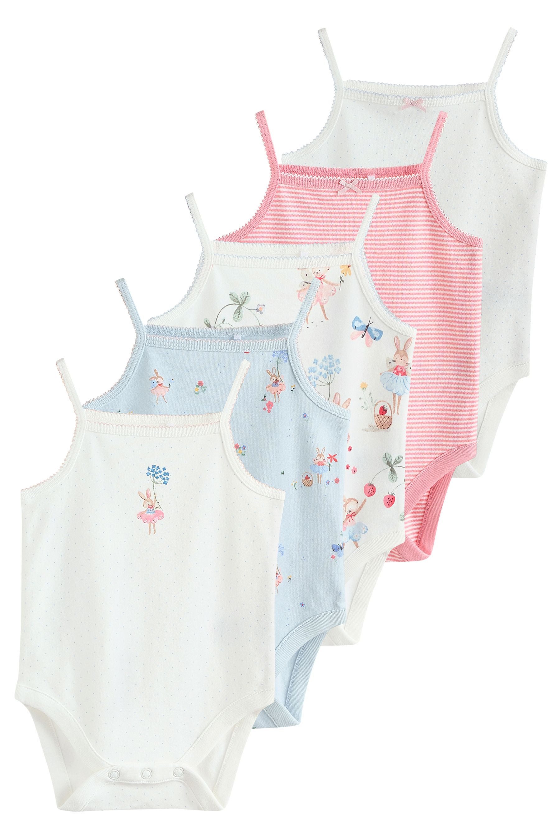 Next Body Babybodys mit Trägern 100 % Baumwolle, 5 Stk. (5-tlg)
