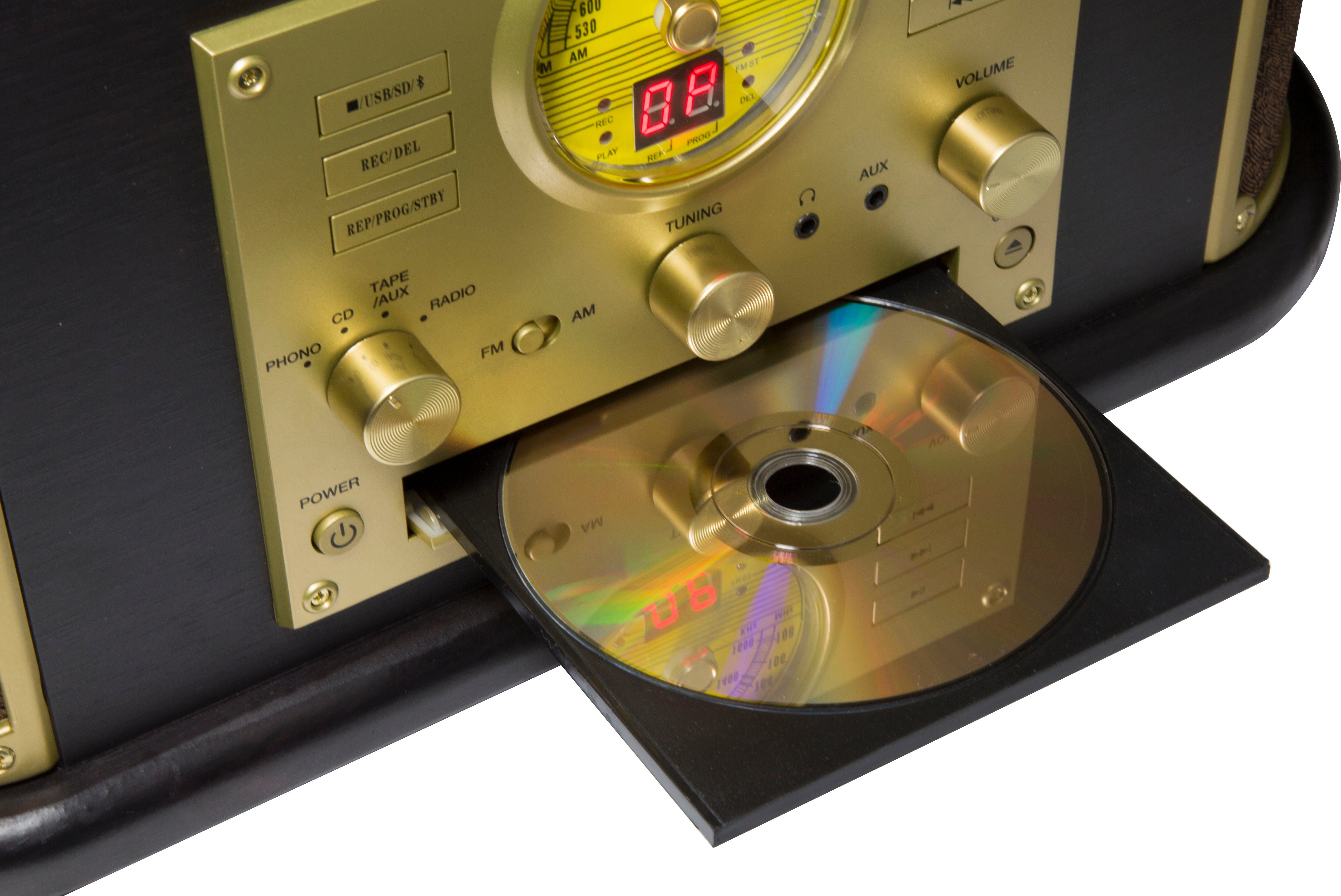 Technaxx Nostalgie Bluetooth Plattendigitalisierer All-in-One TX-103 Multifunktionsspieler (Riemenantrieb, Bluetooth)