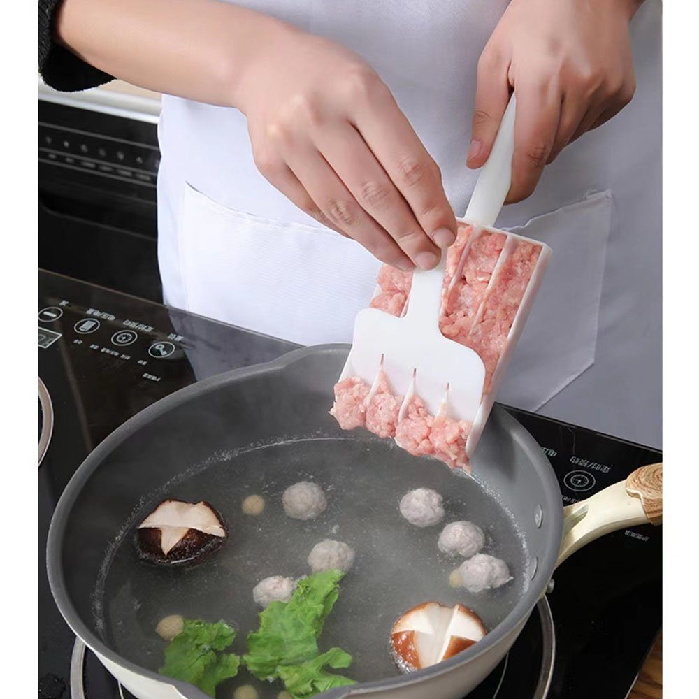 Fleischplattierer Schneidspaten,Antihaft Frikadellenform NUODWELL mit Maker, Kitchen Meatball