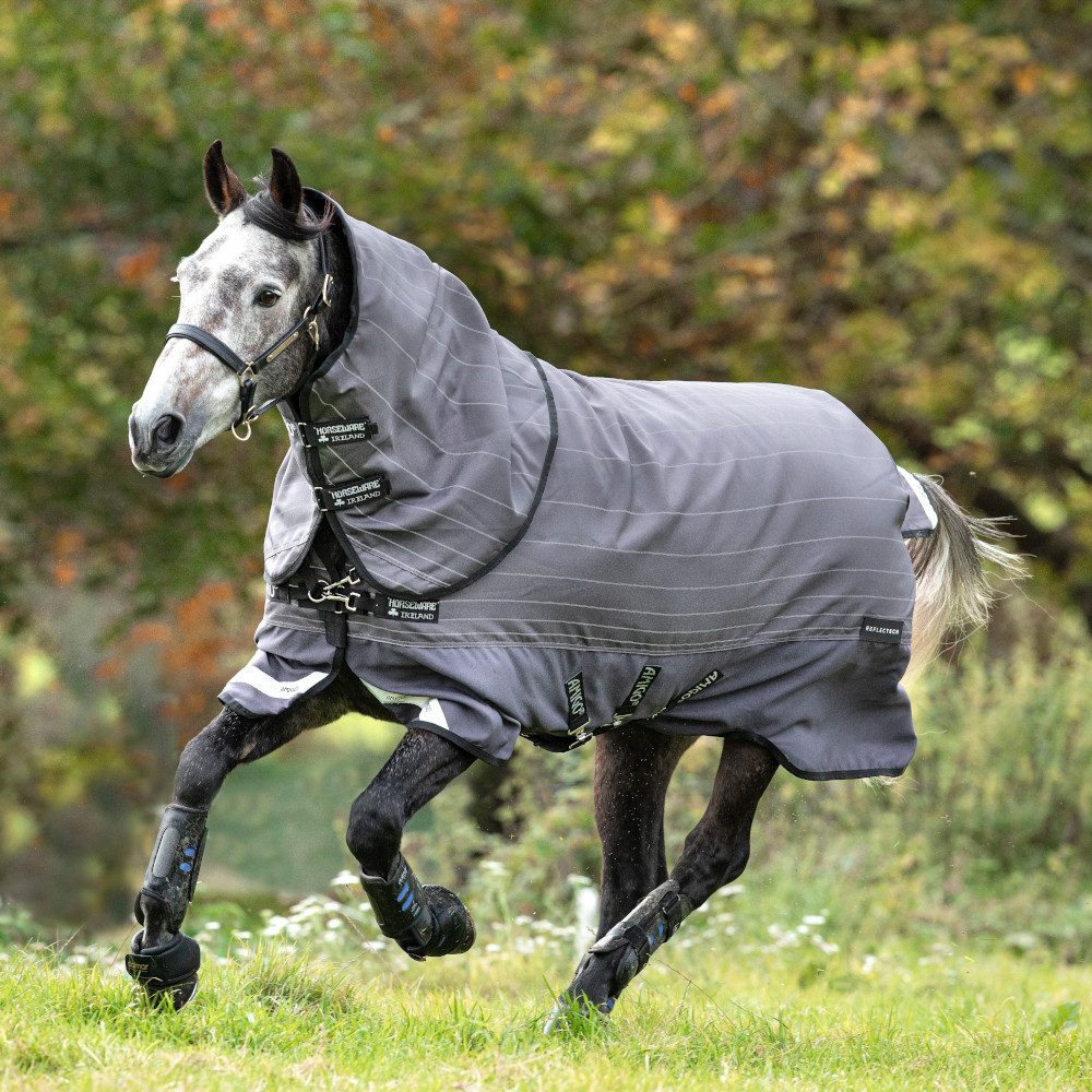 Horseware Pferde-Thermodecke Horseware Amigo Bravo 12 Reflectech Plus 100g - Grey/Reflective