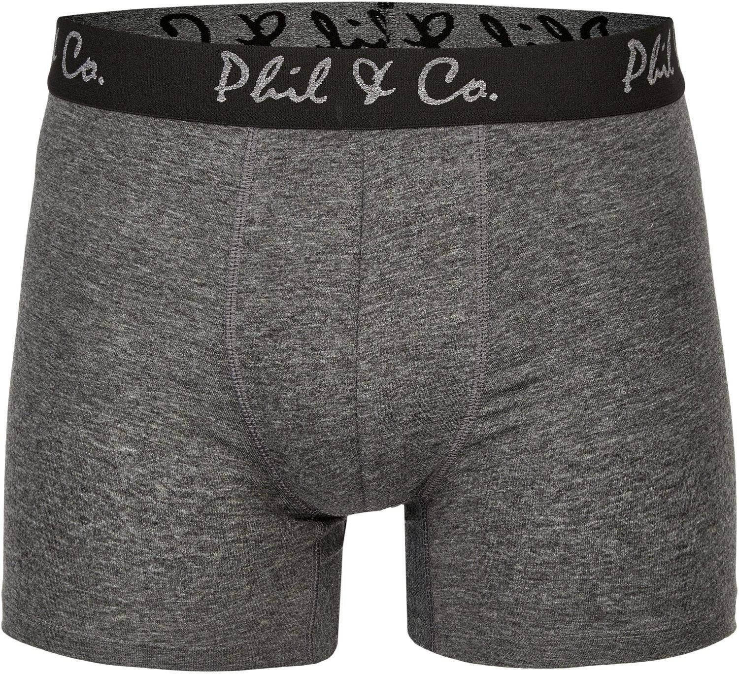 Phil & Co. Boxershorts PHIL & Co Berlin 8er Pack Herren Boxershorts Pants Trunk Unterhosen Jersey S - 4XL schwarz anthrazit grau (1-St)