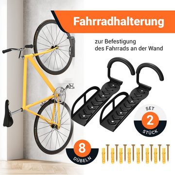 Optio Cylce Fahrradhalter Fahrrad Wandhalterung, Wandhalterung Fahrrad für Wohnung, Garage (2-tlg)