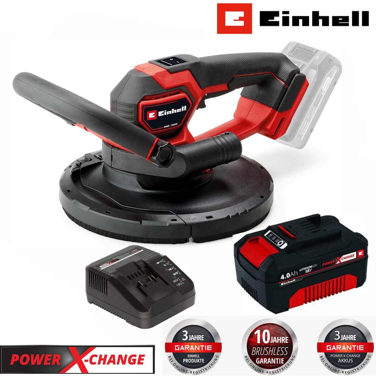 Einhell Шлифовальный станок для гипсокартона Professional 18V Шлифовальный станок для гипсокартона TP-DWS 18/225 Li B + Akku 4.0 Ah