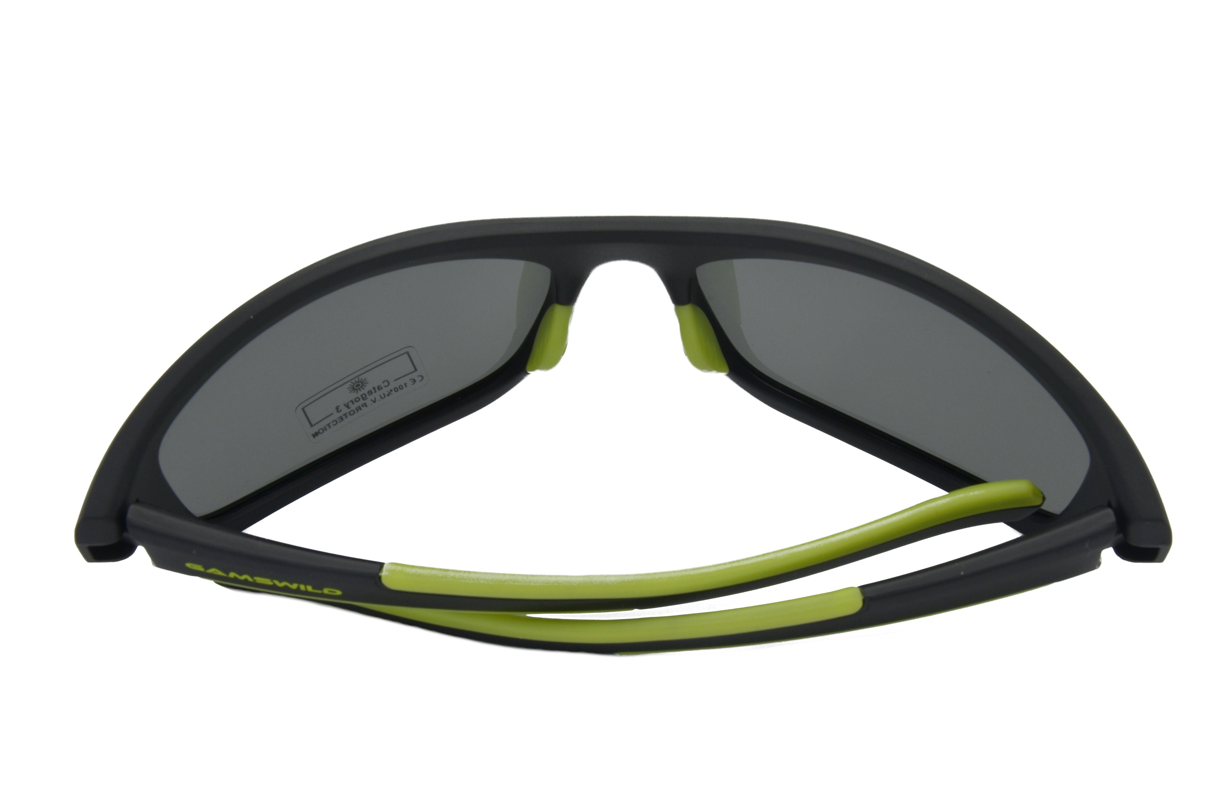 Damen Fahrradbrille Sportbrille polarisiert, Skibrille schwarz-rot, blau, / WS2238 grau, schwarz-grün -grün Sonnenbrille TR90 Herren -orange, Gamswild Unisex,