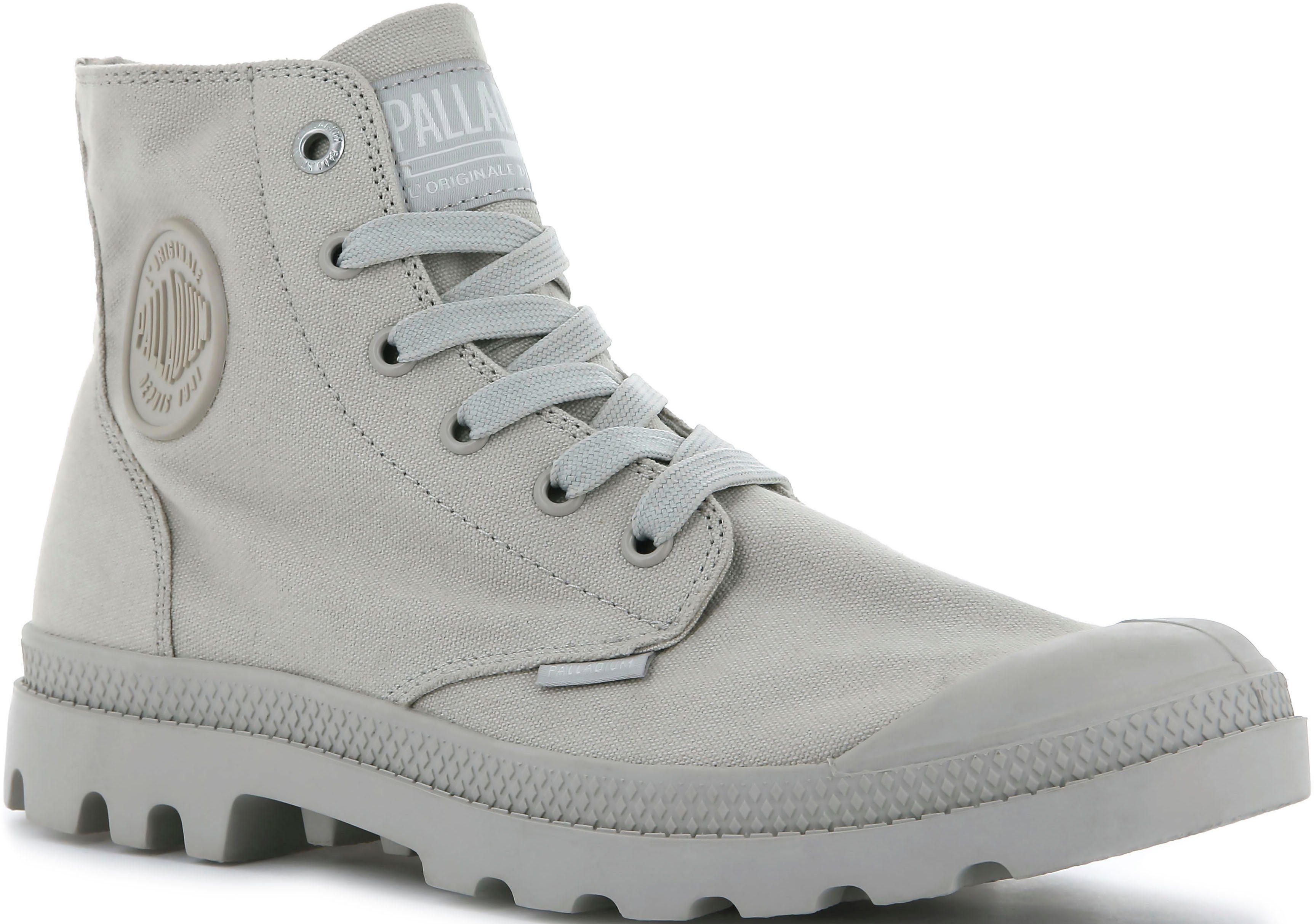 Palladium MONO grau aus Schnürboots Textil CHROME