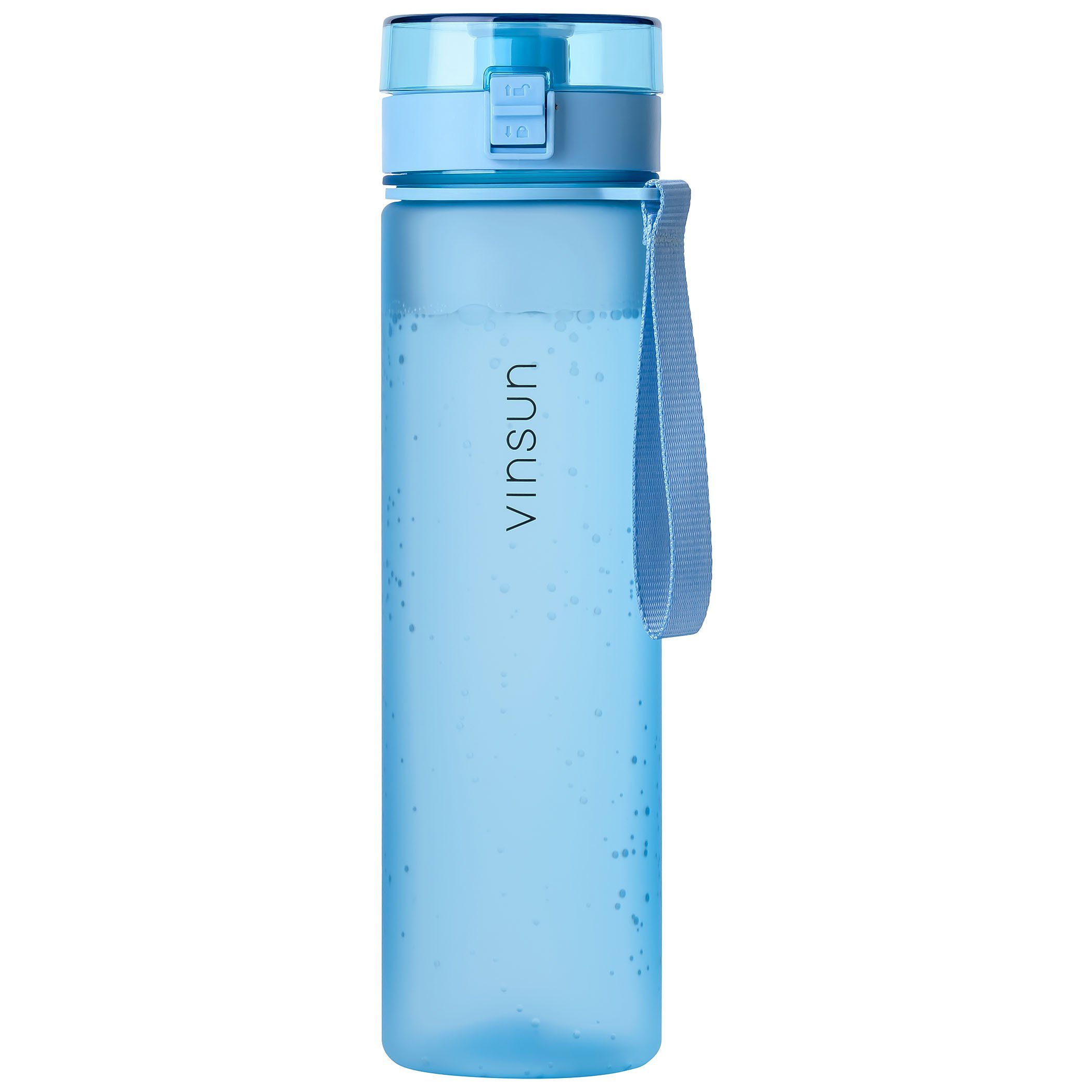 Vinsun Trinkflasche Trinkflasche 1L, Kohlensäure geeignet, auslaufsicher - Hell Blau, BPA frei, Geruchs- und Geschmacksneutral, Kohlensäure, auslaufsicher