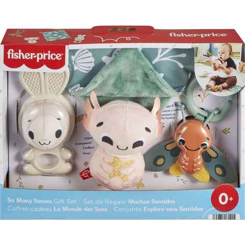Fisher-Price® Greifspielzeug Geschenkset: Sensorische Erlebnisse (Set, 4-tlg), mit 4 sensorischen Spielzeugen