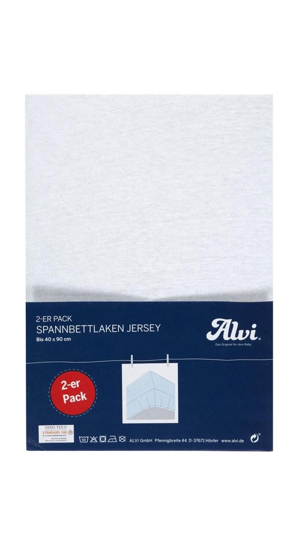 Alvi® Spannbettlaken Spannbettlaken 2er-Pack, Baumwolle, Gummizug: rundum, (2 Stück), faltenfrei durch Gummizug