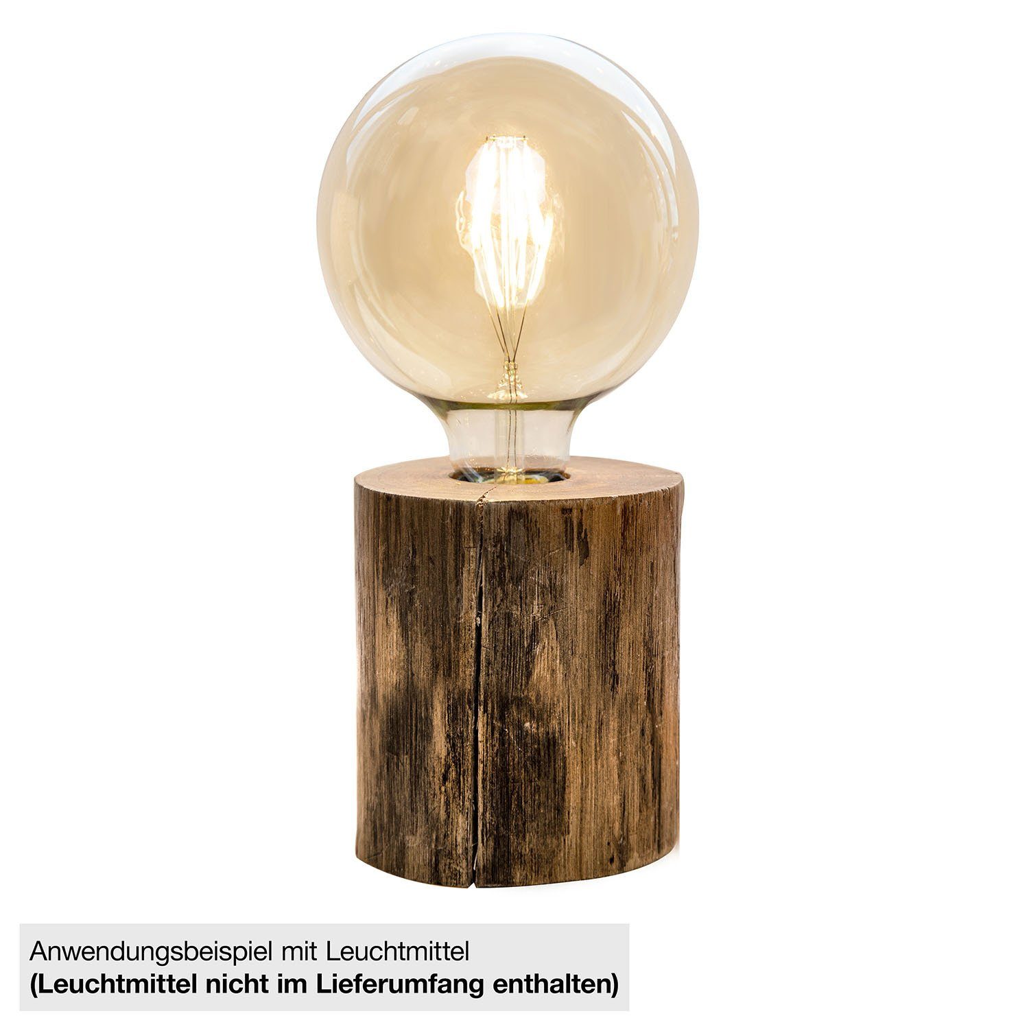 Amare Tischleuchte 10 Tischleuchte cm LED Eukalyptusholz Lampen LED home