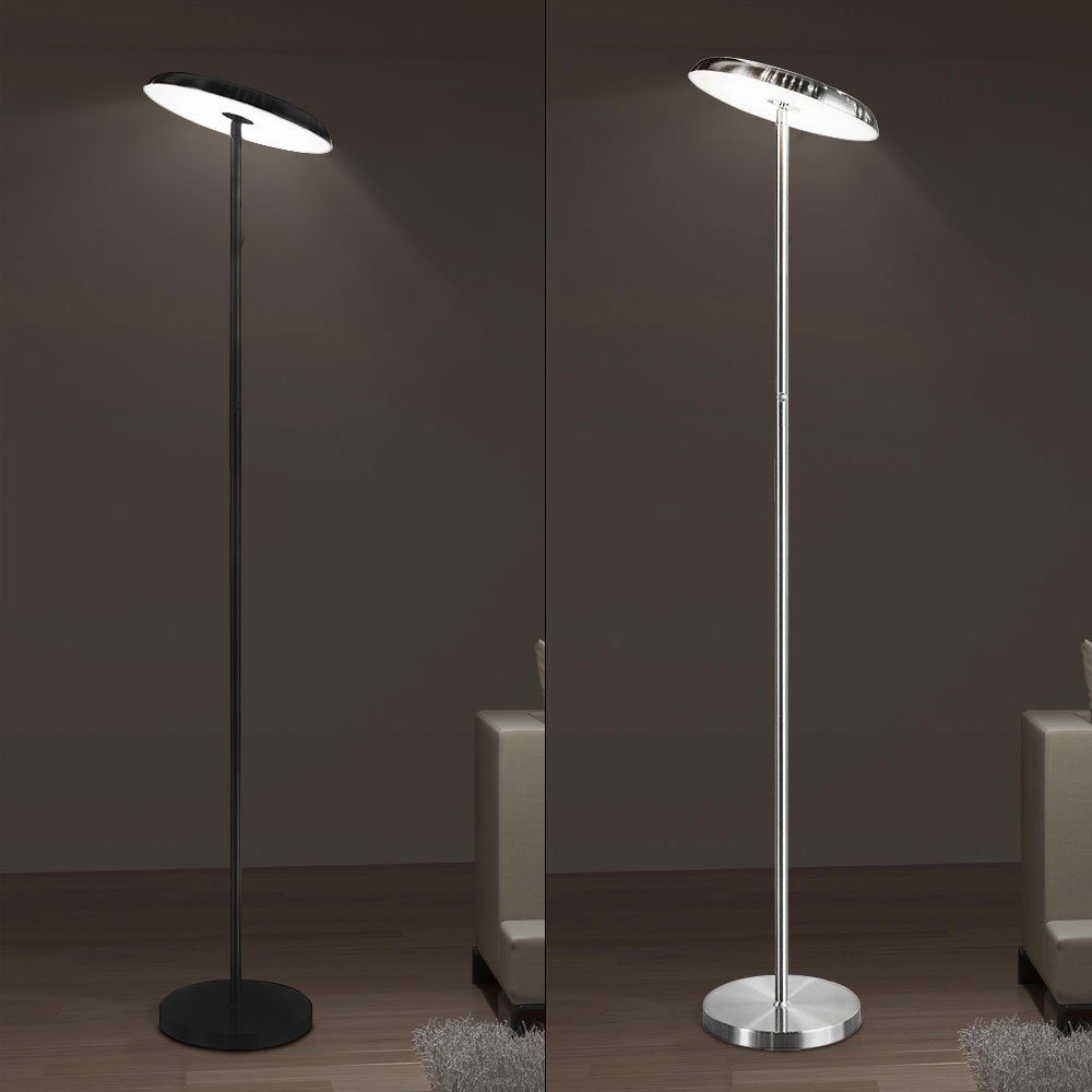 LED-Leuchtmittel Schwarz dimmbar Stehlampe Deckenfluter fest Wohnzimmer LED LED verbaut, etc-shop Warmweiß, Stehlampe, Stehleuchte