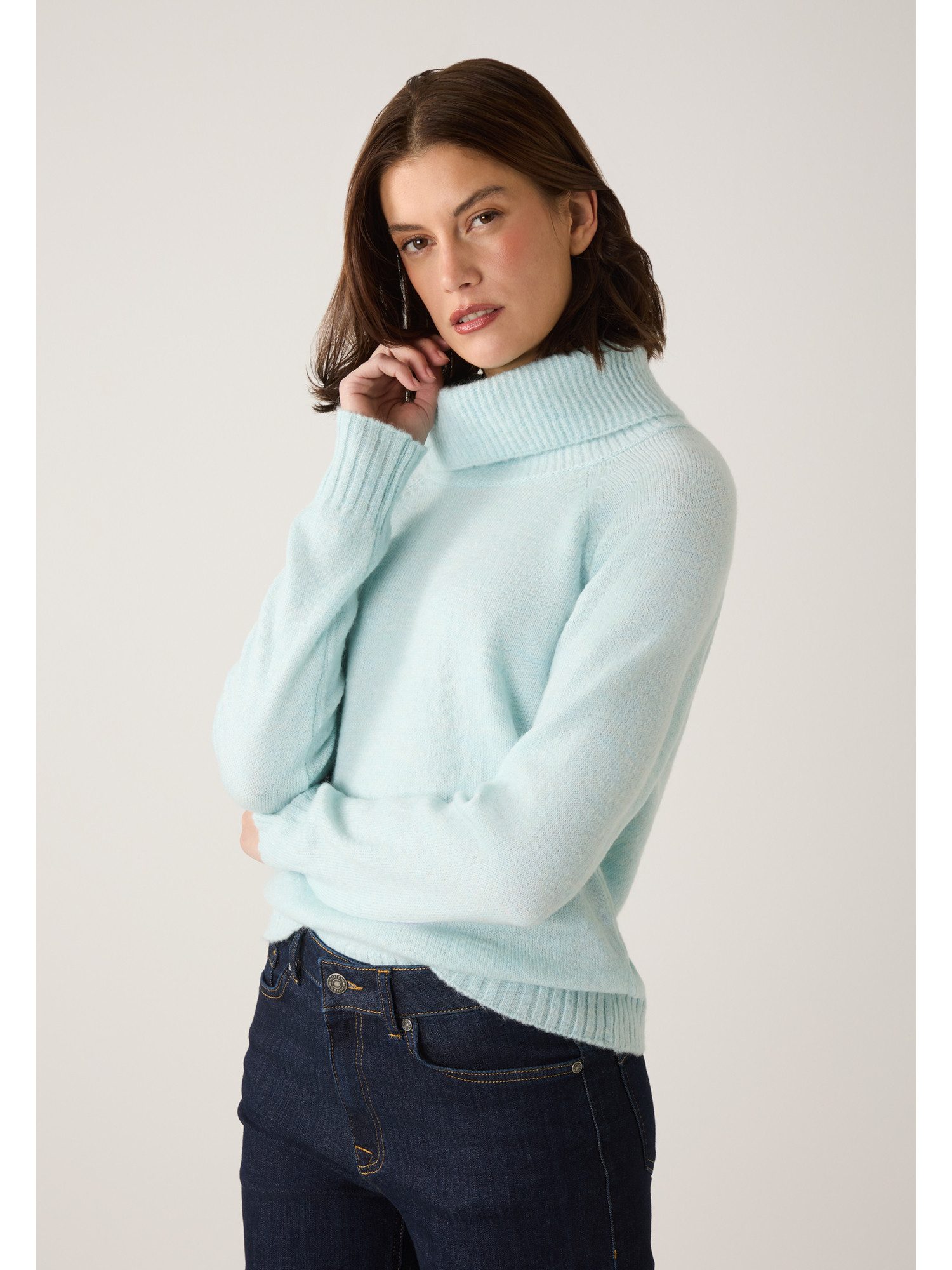 MORE&MORE Rundhalspullover kuscheliger Wohlfühlpullover günstig online kaufen