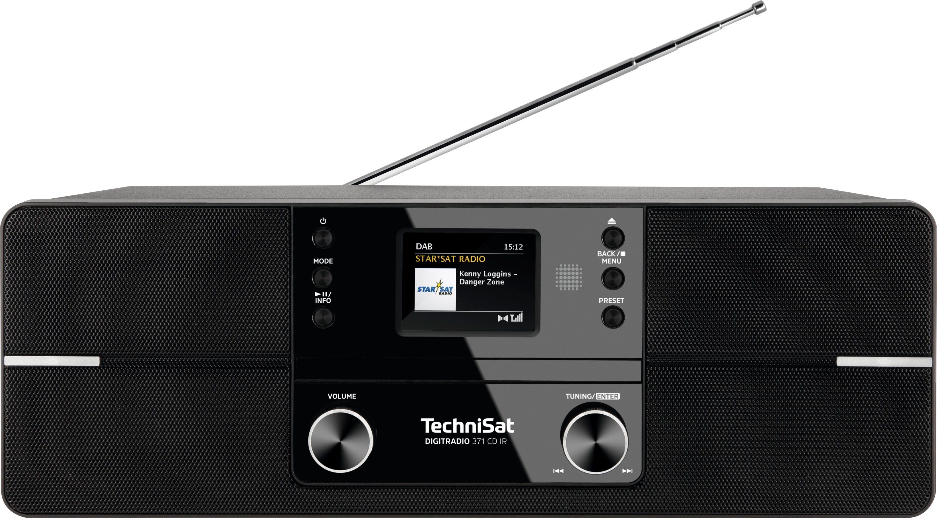 TechniSat DIGITRADIO 371 CD IR Digitalradio (DAB) (Digitalradio (DAB), UKW  mit RDS, Internetradio, 10,00 W, Bluetooth-Audiostreaming, Kompaktanlage,  Internetradio, USB-Ladefunktion)