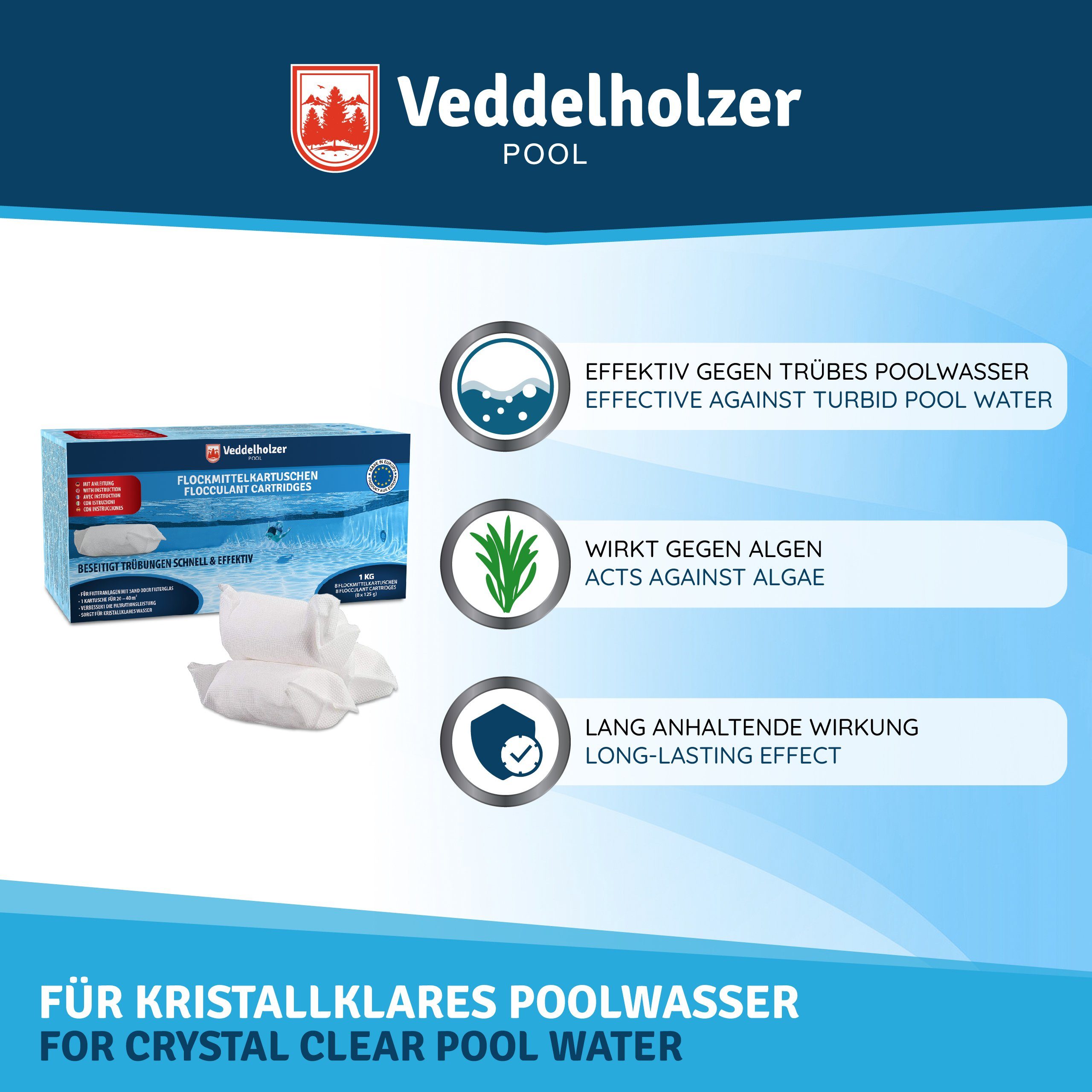 Veddelholzer Garten Poolpflege 1kg Flockmittel Pool günstig online kaufen