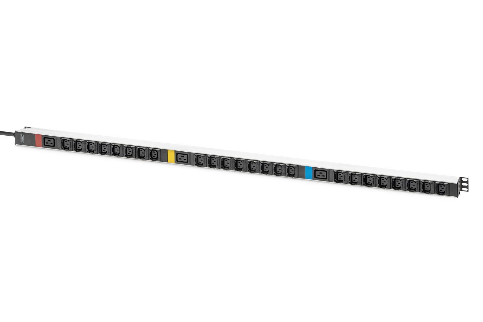 Digitus Netzwerkschrank Basis IT PDU, 3-phasig 16A, 24 x C13, 3 x C19, 3 m